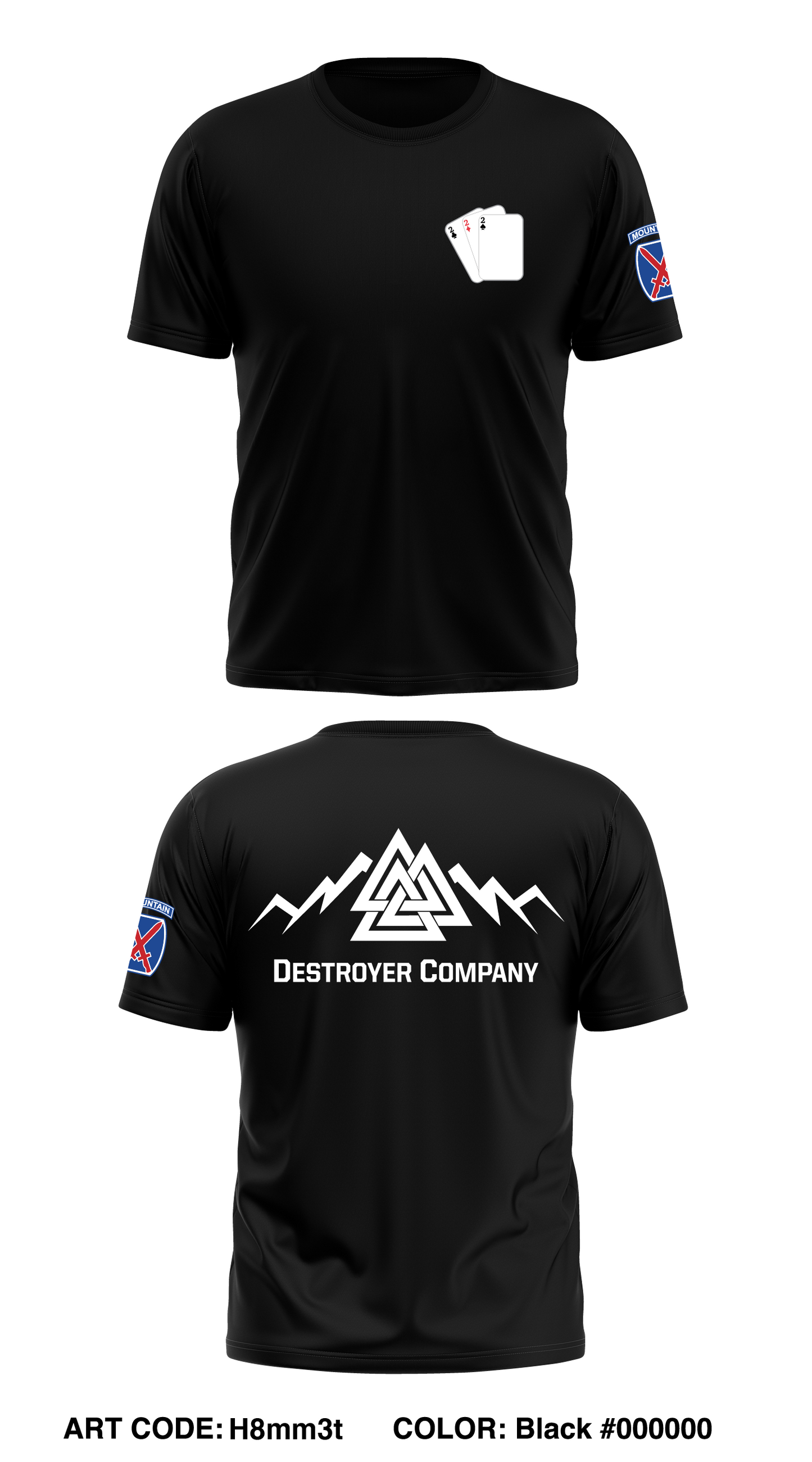 D Co 2-22 Core Men's SS Performance Tee - H8mm3t