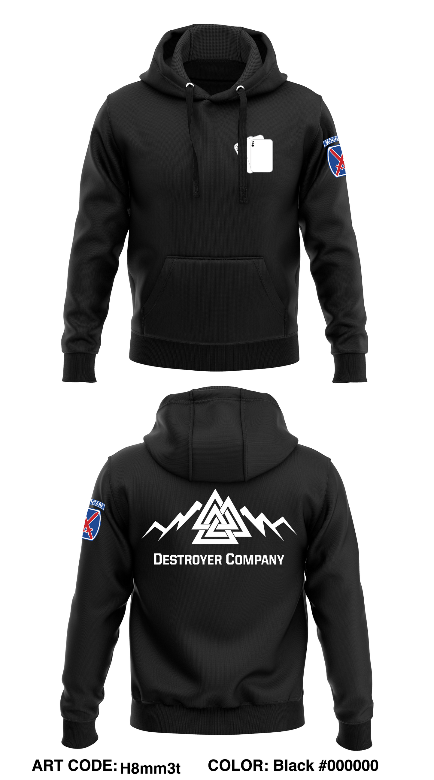 D Co 2-22 Core Men's Hooded Performance Sweatshirt - H8mm3t