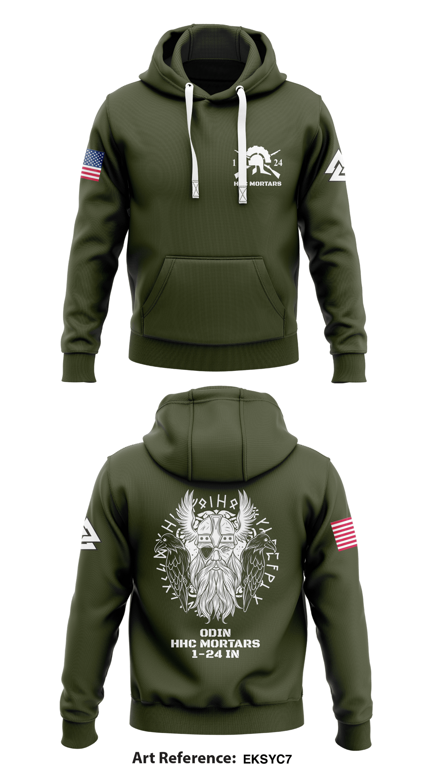 HHC Mortars, 1-24 IN Core Men's Hooded Performance Sweatshirt - EKsyC7