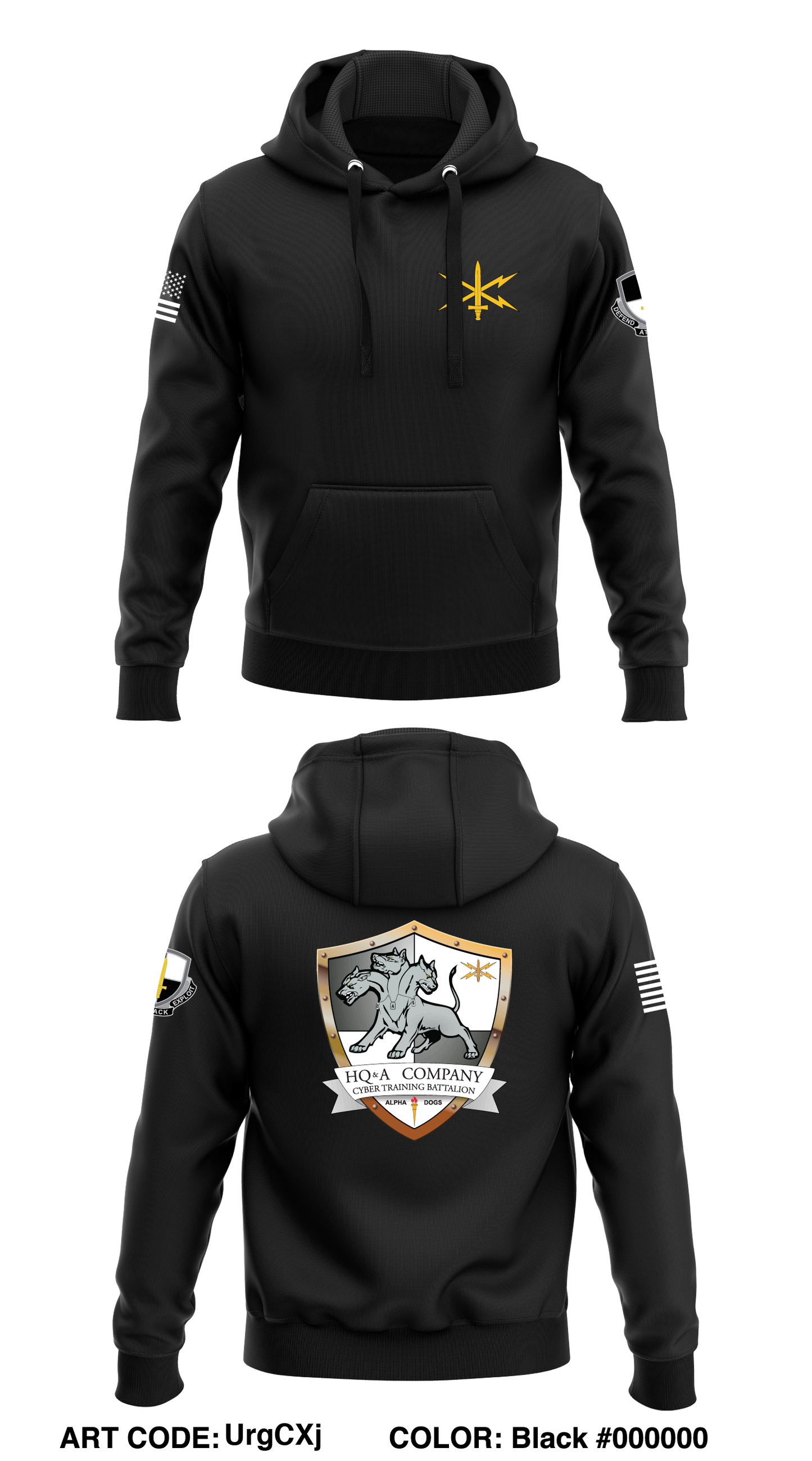 HQ & A Co, CTB, 15th Signal BDE Store 1 Core Men's Hooded Performance Sweatshirt - UrgCXj