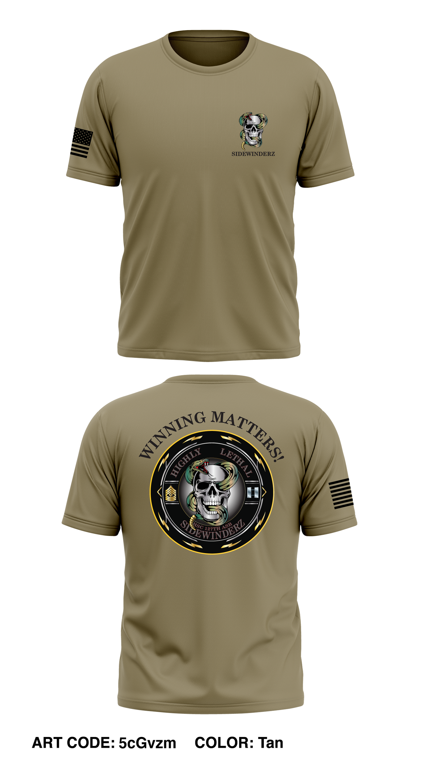 HSC, 127 ASB Store 1 Core Men's SS Performance Tee - 5cGvzm