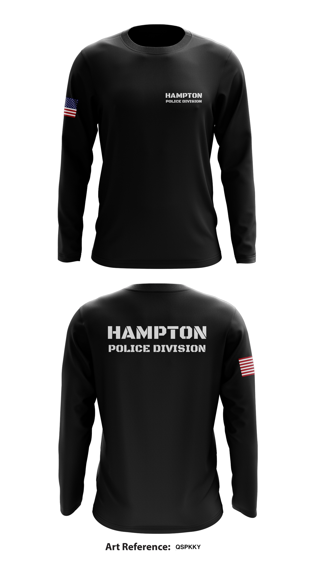Hampton Police Division Store 1 Core Men's LS Performance Tee - Qspkky