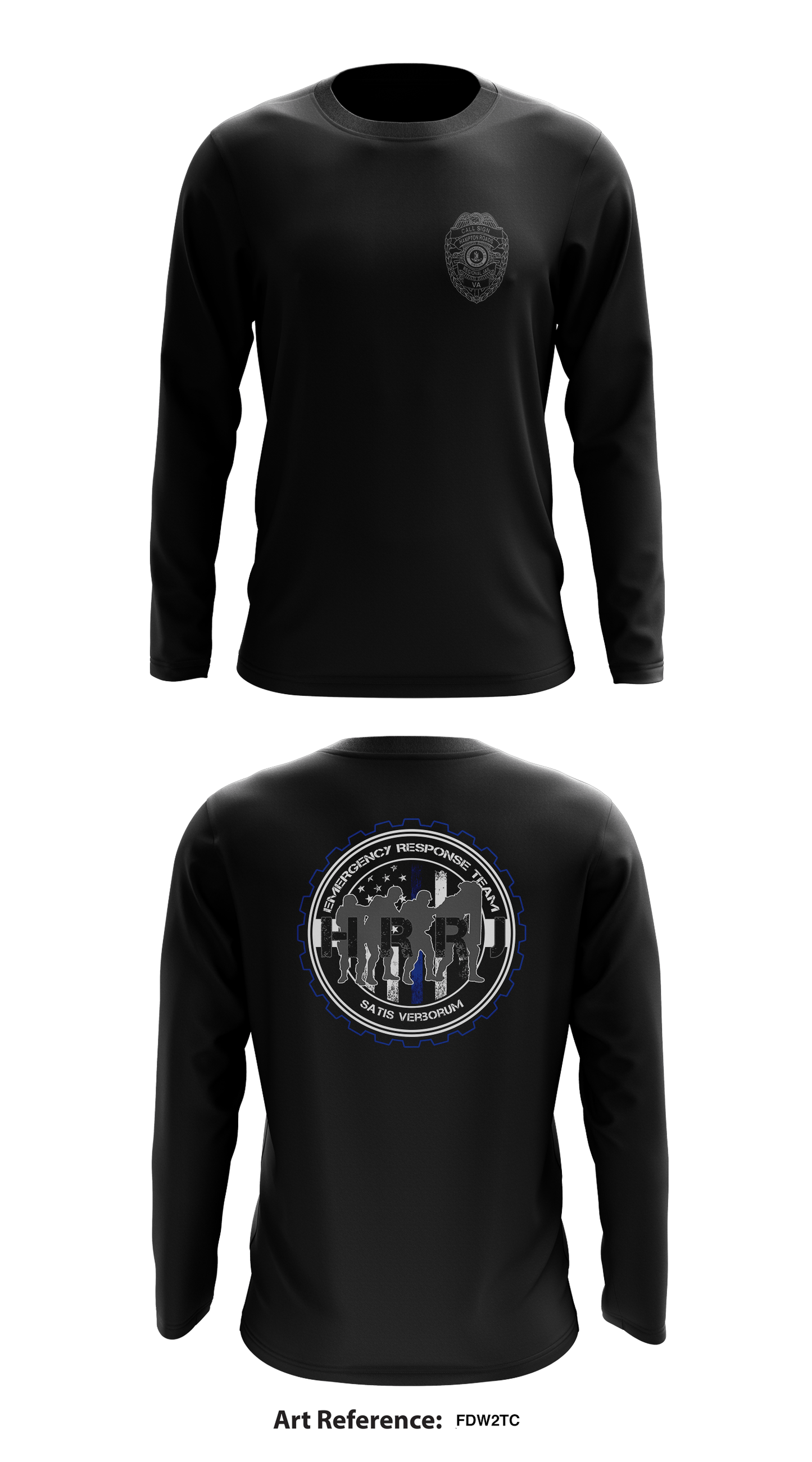 Hampton Roads Regional Jail Store 1 Core Men's LS Performance Tee - FDw2tC