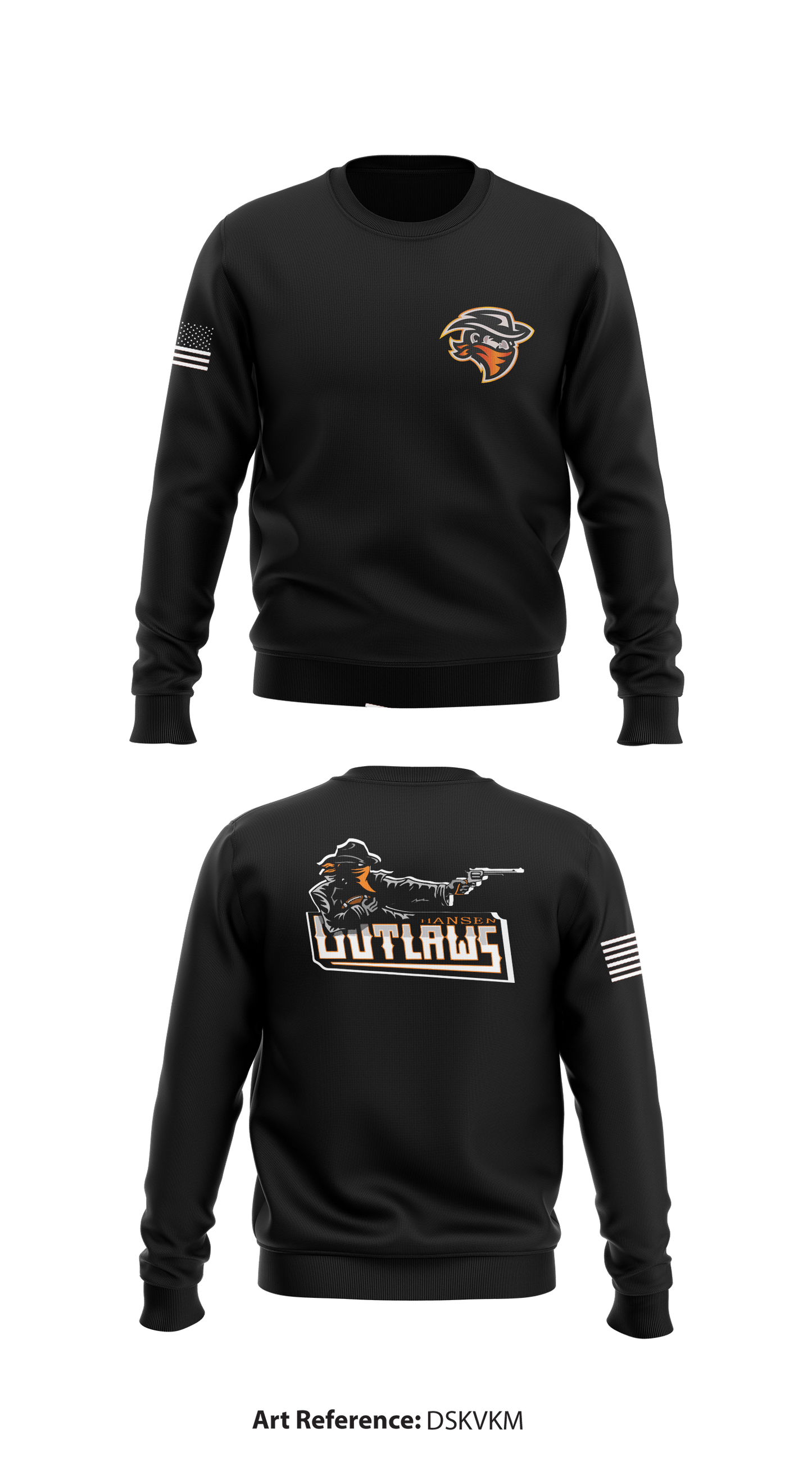 Hansen Outlaws Store 1 Core Men's Crewneck Performance Sweatshirt - dSkVkM