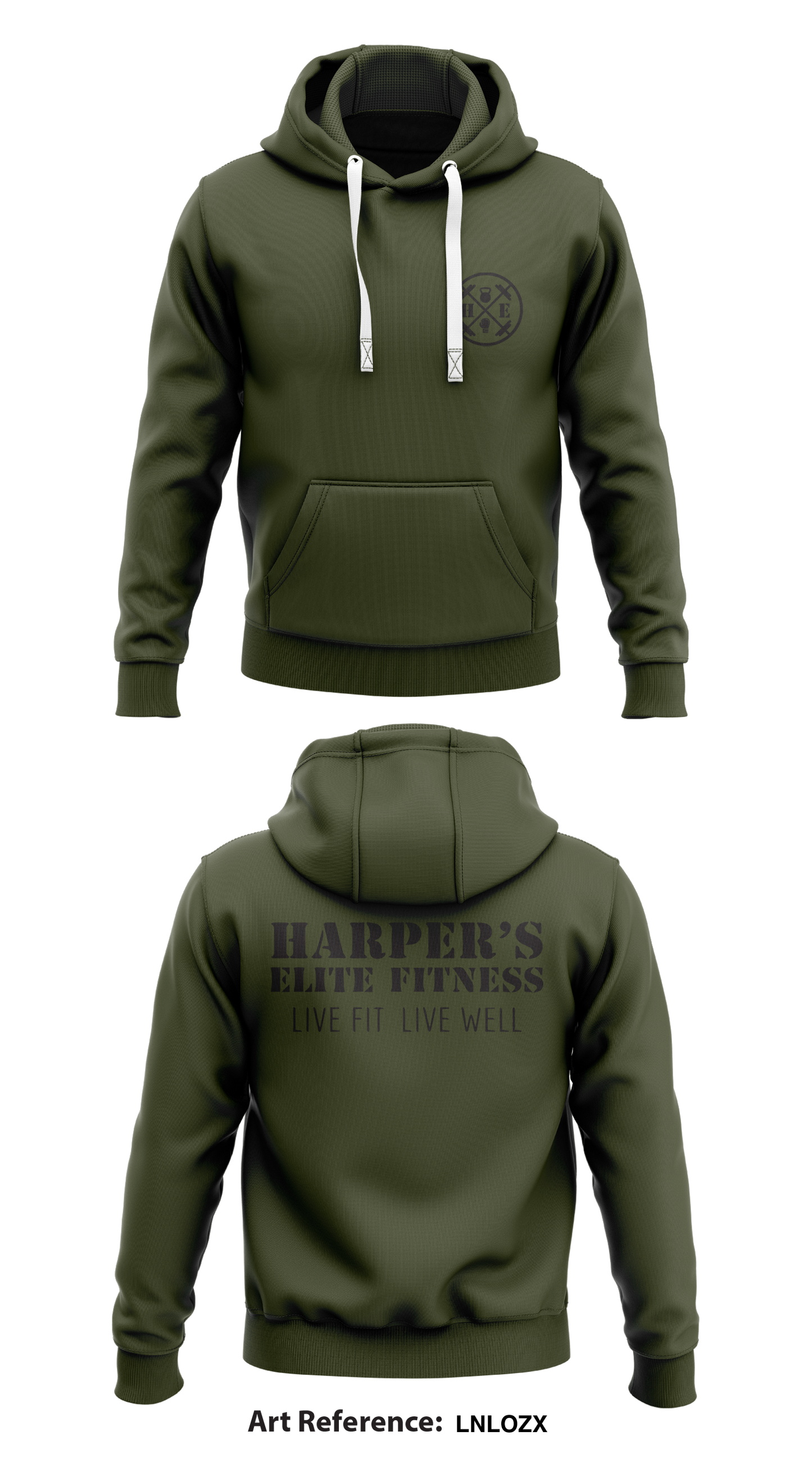Harpers Elite Fitness Store 1 Core Men's Hooded Performance Sweatshirt - LnlozX