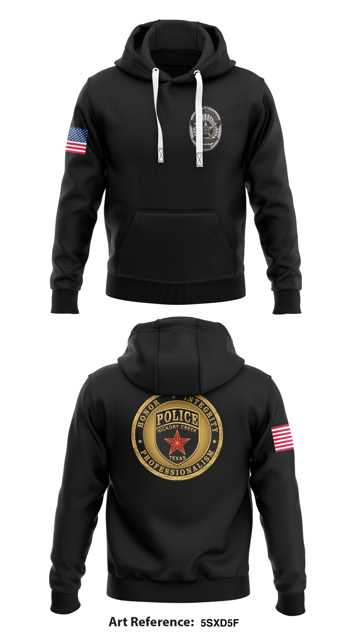 Hickory Creek Police Core Men's Hooded Performance Sweatshirt - 5SXD5f
