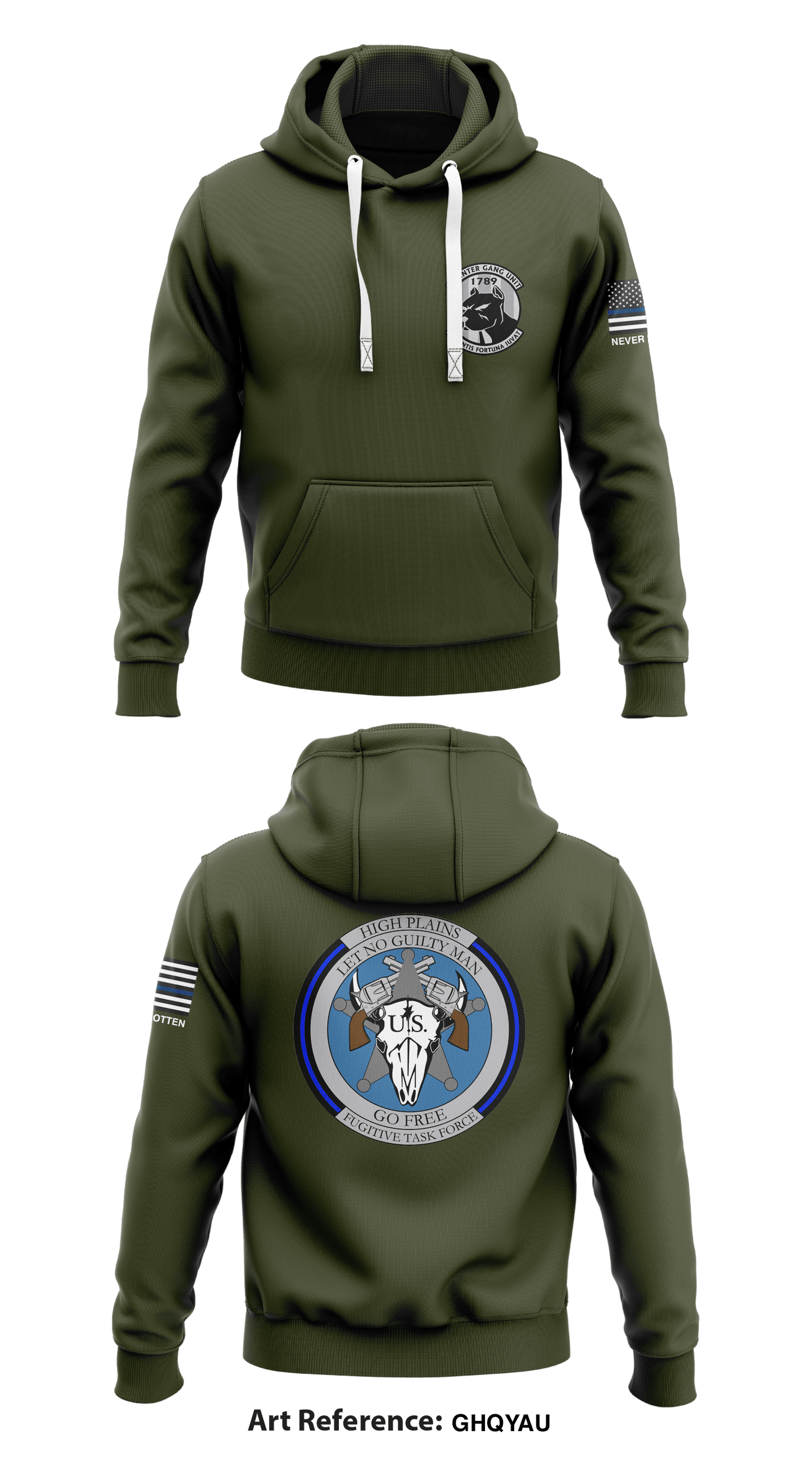 High Plains Violent Offender Task Force Core Men's Hooded Performance Sweatshirt - ghQyau