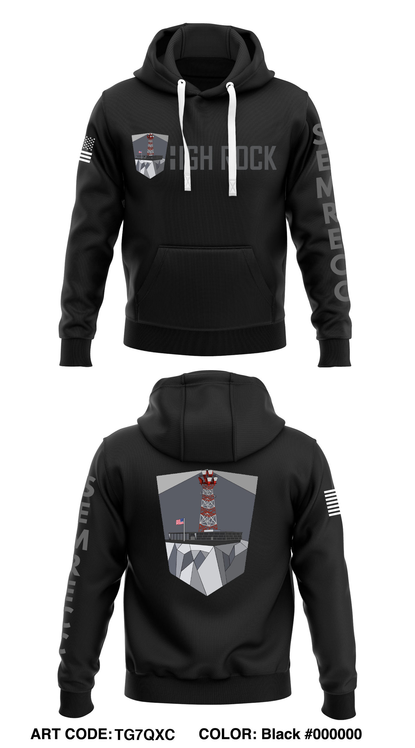 SEMRECC Core Men's Hooded Performance Sweatshirt - TG7QXC