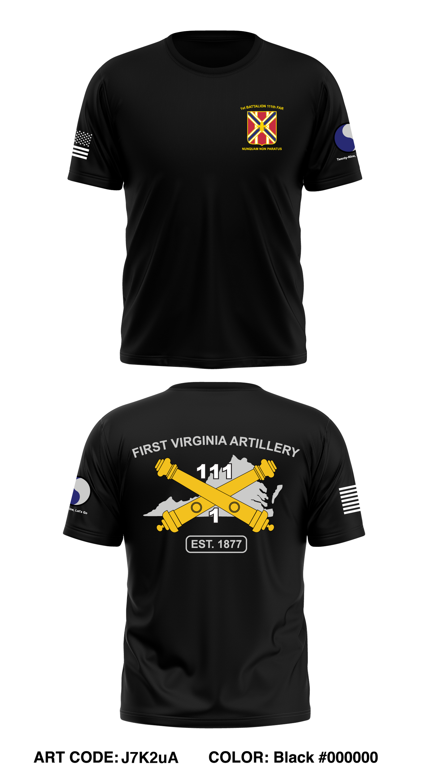 1-111th Field Artillery Regiment Core Men's SS Performance Tee - J7K2uA