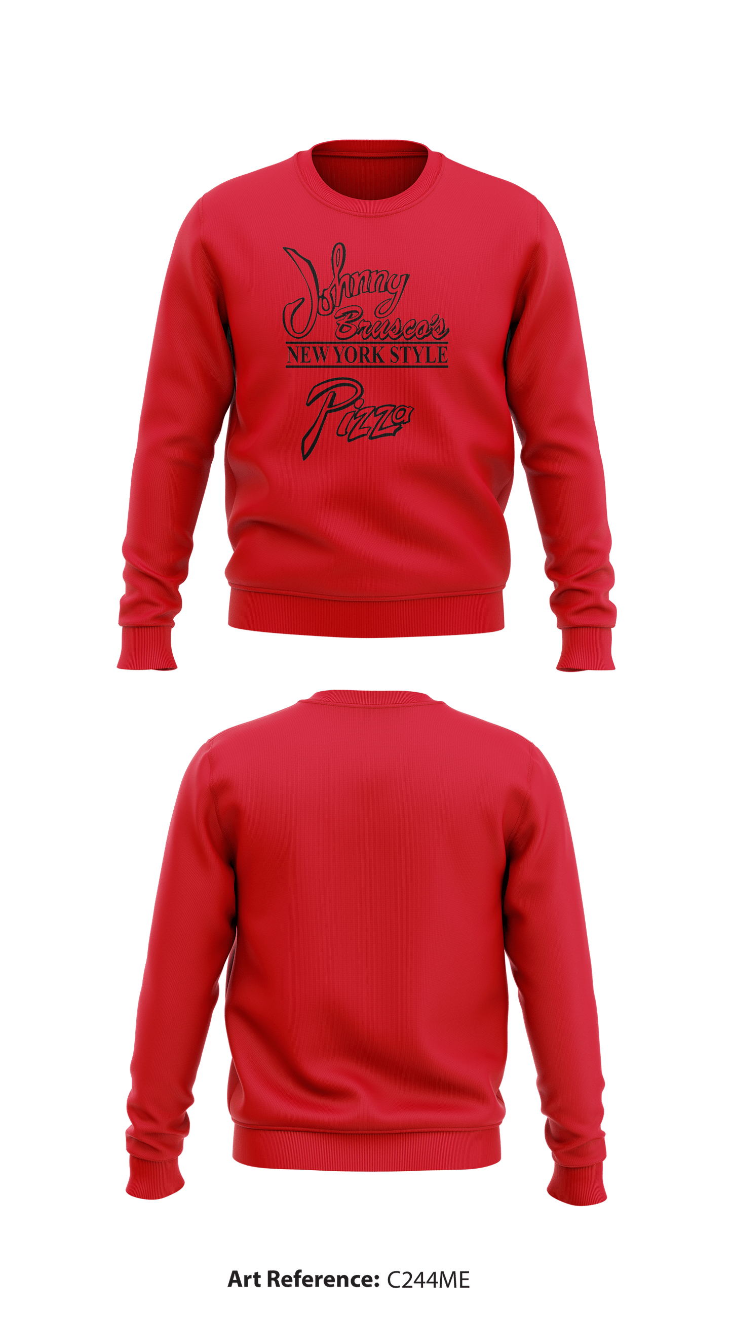 Johnny Brusco's New York Style Pizza Store 1 Core Men's Crewneck Performance Sweatshirt - C244mE