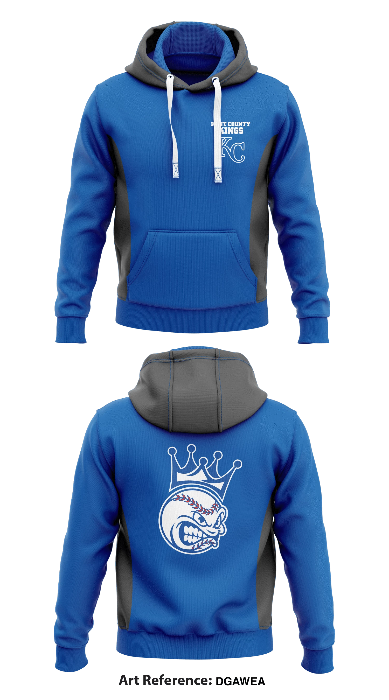 Kent County Kings Core Men's Hooded Performance Sweatshirt - dgawea