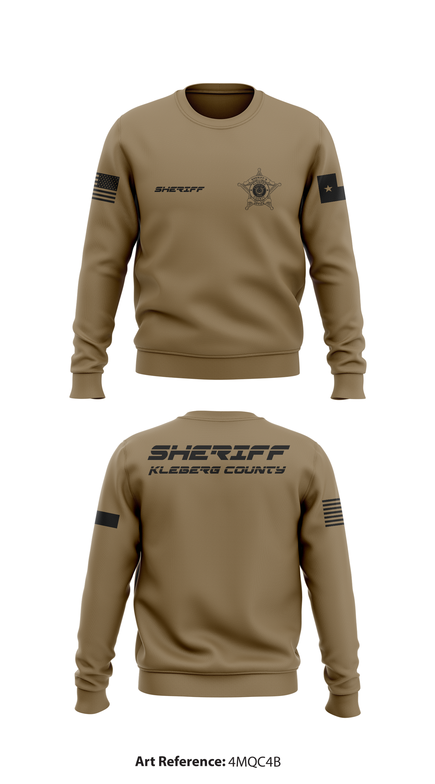 Kleberg county Store 1 Core Men's Crewneck Performance Sweatshirt - 4mQC4b