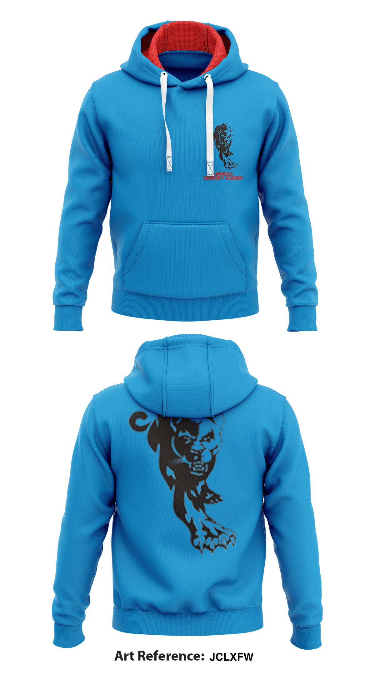 Lawndale Community Academy Core Men's Hooded Performance Sweatshirt - jcLxFw