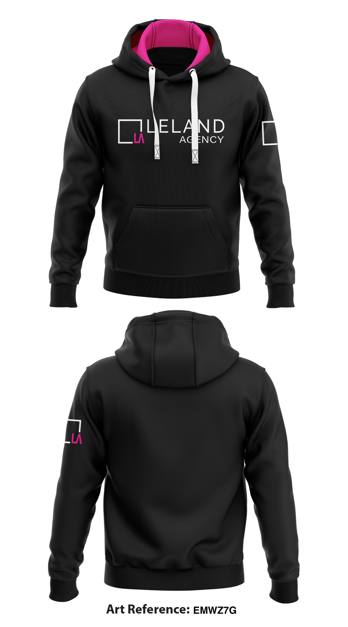 Leland Agency Core Men's Hooded Performance Sweatshirt - EmWz7g