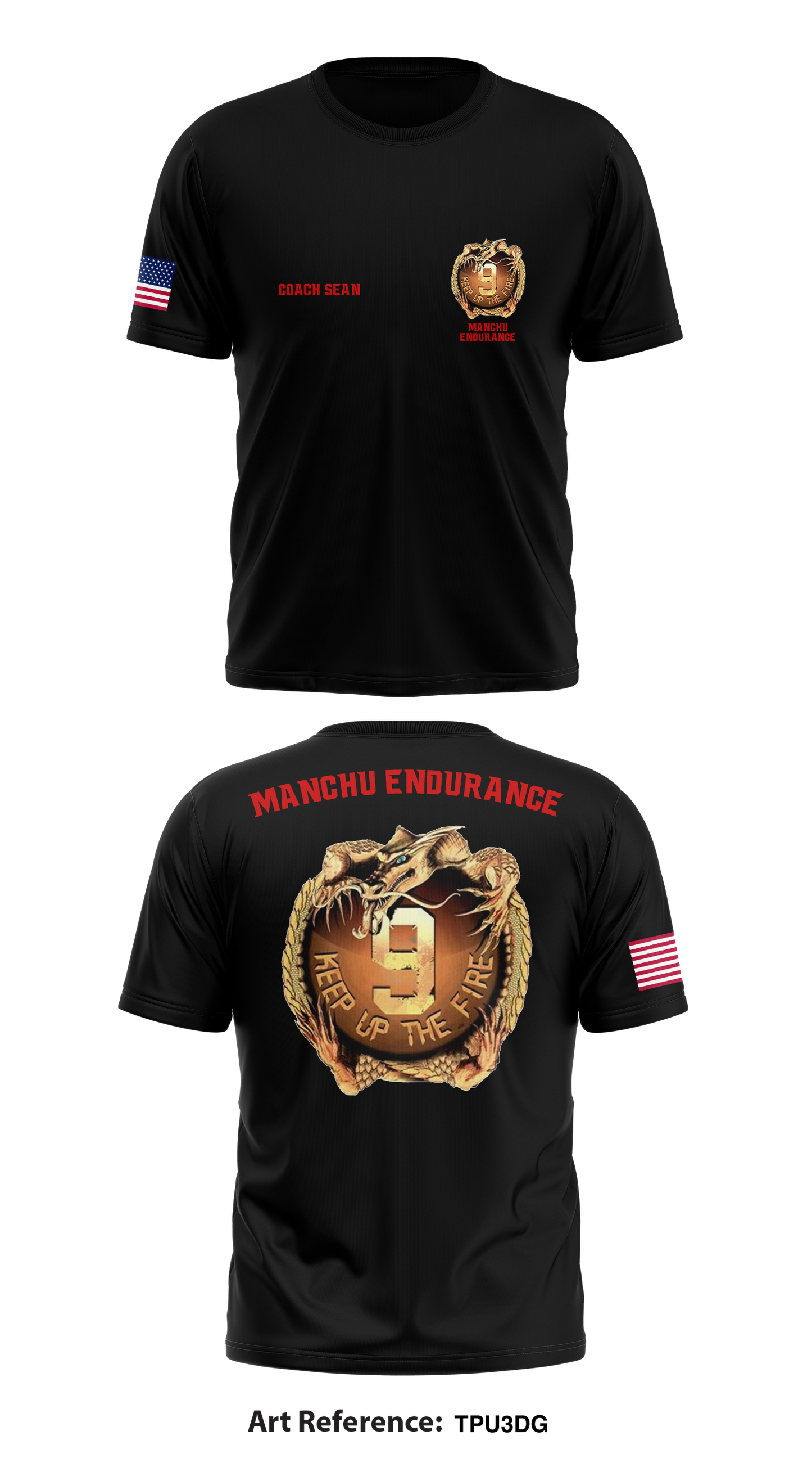 MANCHU ENDURANCE Store 1 Core Men's SS Performance Tee - Tpu3Dg