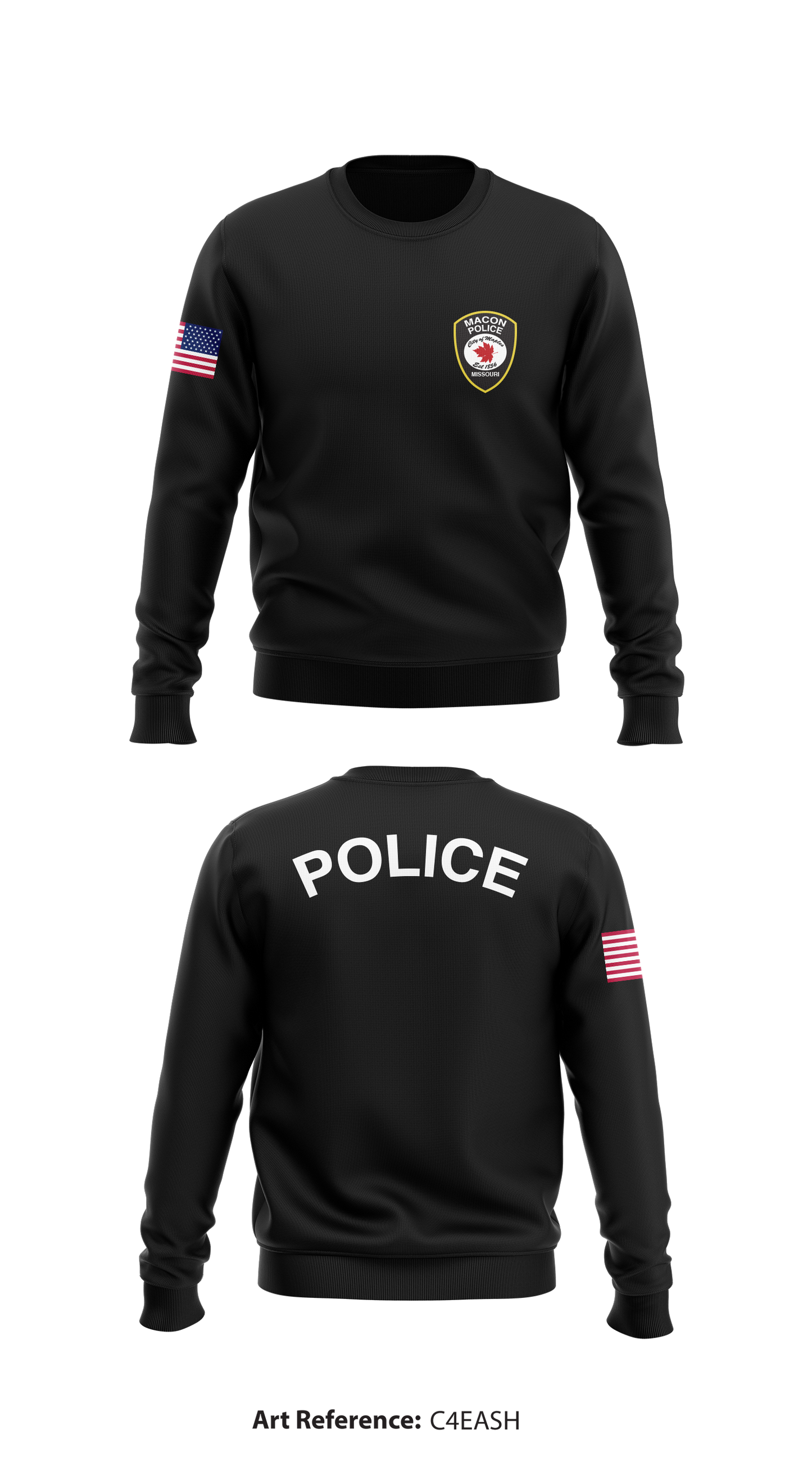 Macon Police Store 1 Core Men's Crewneck Performance Sweatshirt - c4EaSh