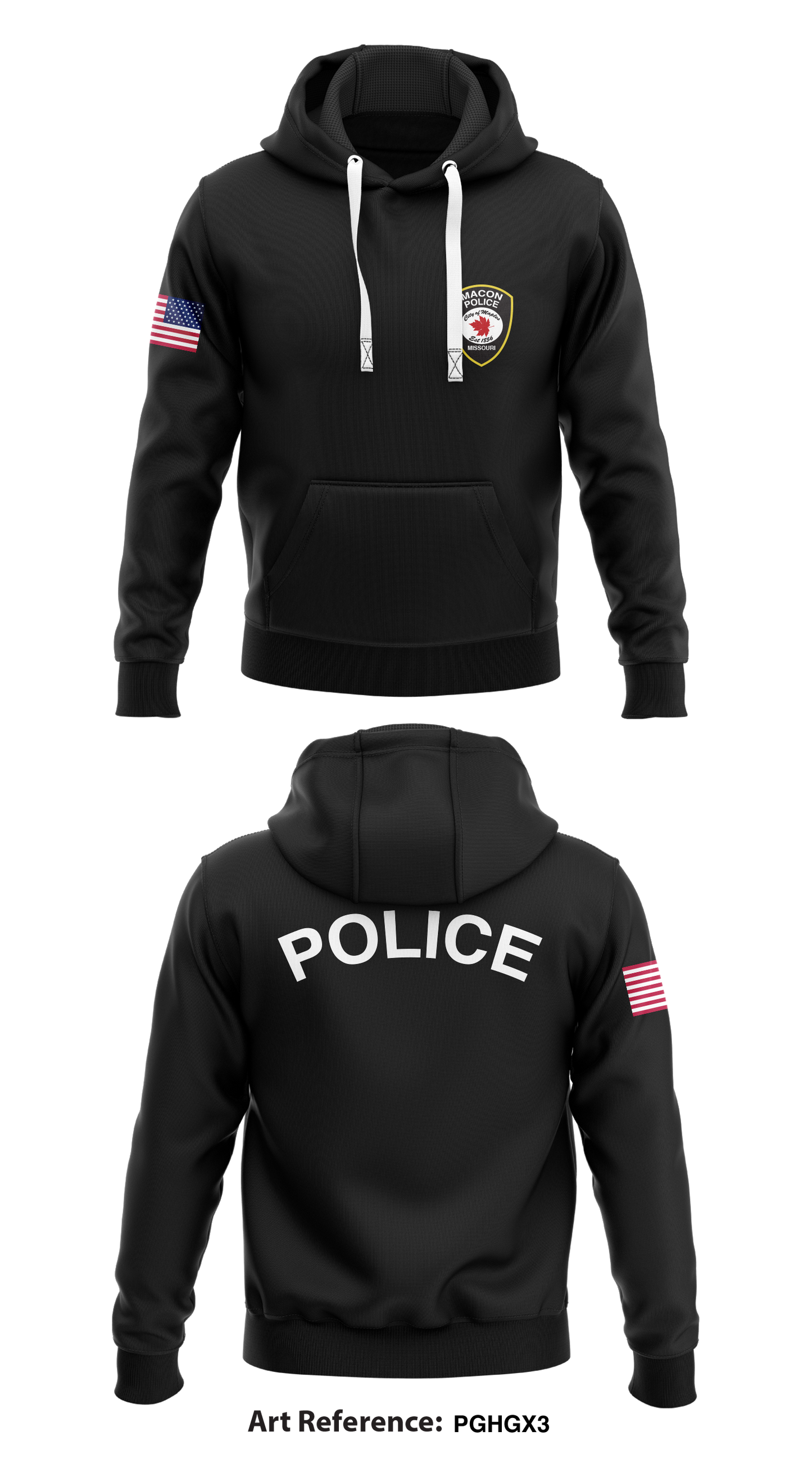 Macon Police Store 1 Core Men's Hooded Performance Sweatshirt - pGHGx3