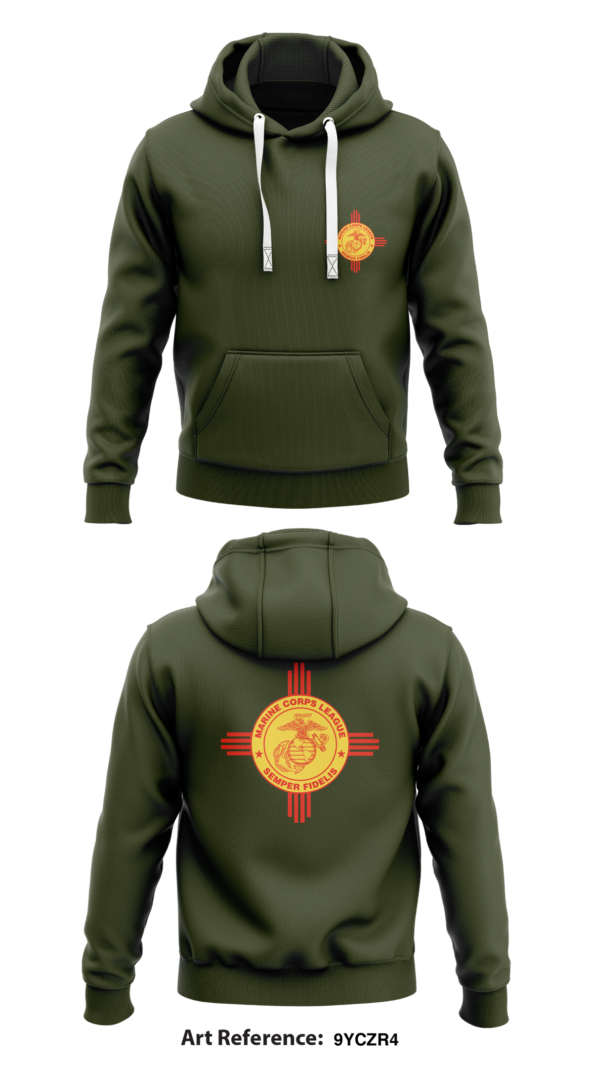 Marine Corps League Store 1 Core Men's Hooded Performance Sweatshirt - 9YCZR4