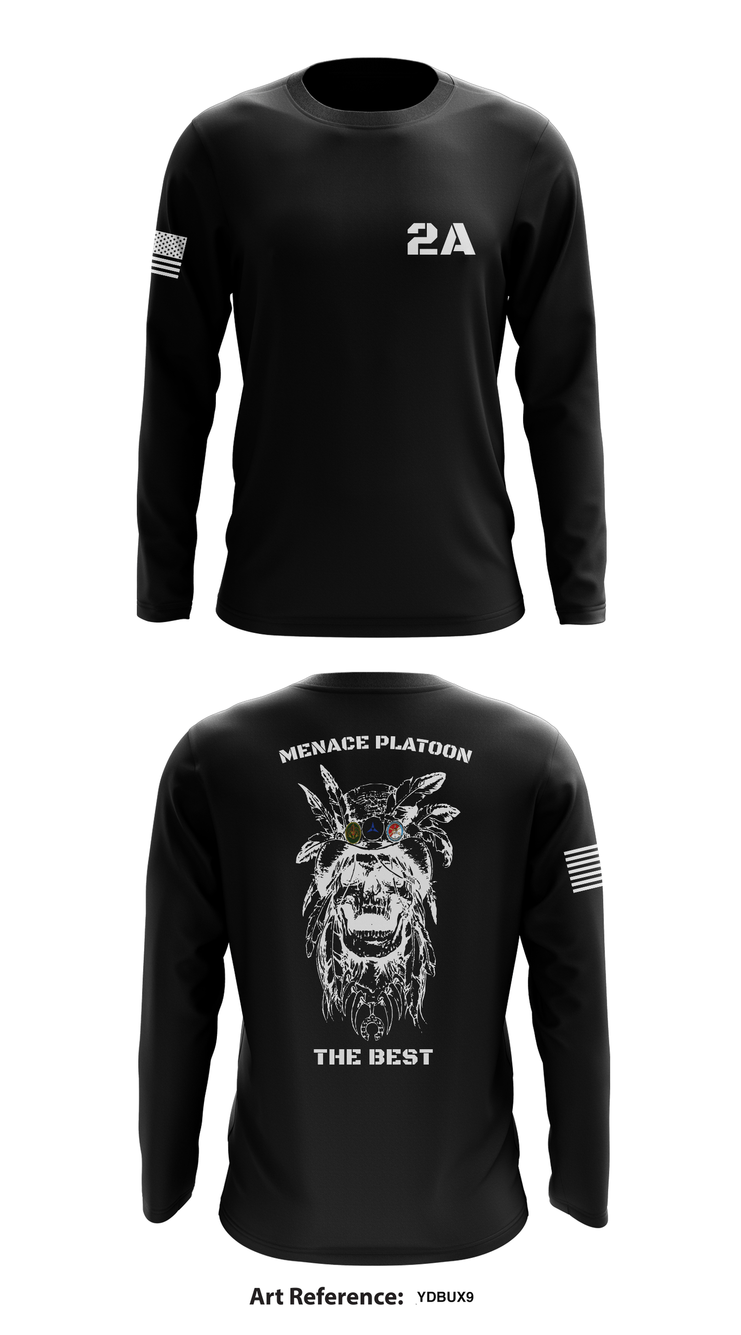 Menace Platoon Core Men's LS Performance Tee - YDbux9