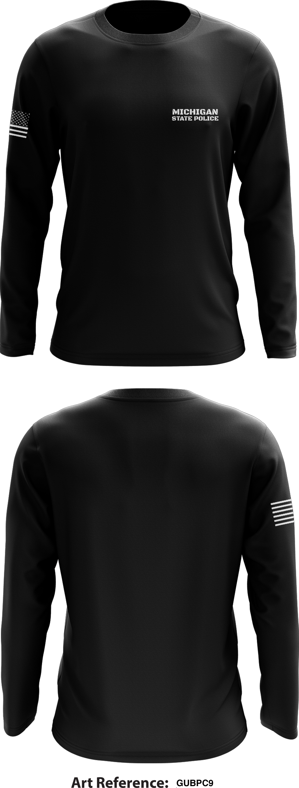 Michigan State Police Store 1 Core Men's LS Performance Tee - GubPC9