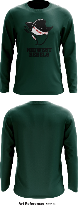 Midwest Rebels Store 2 Core Men's LS Performance Tee - CEEYEZ