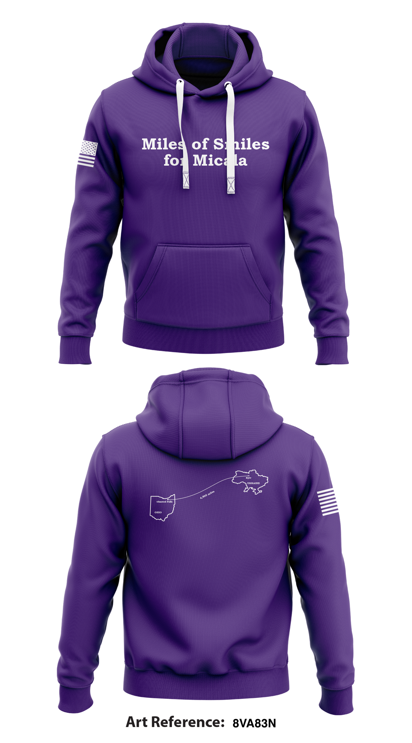 Miles of Smiles for Micala Store 1 Core Men's Hooded Performance Sweatshirt - 8Va83n