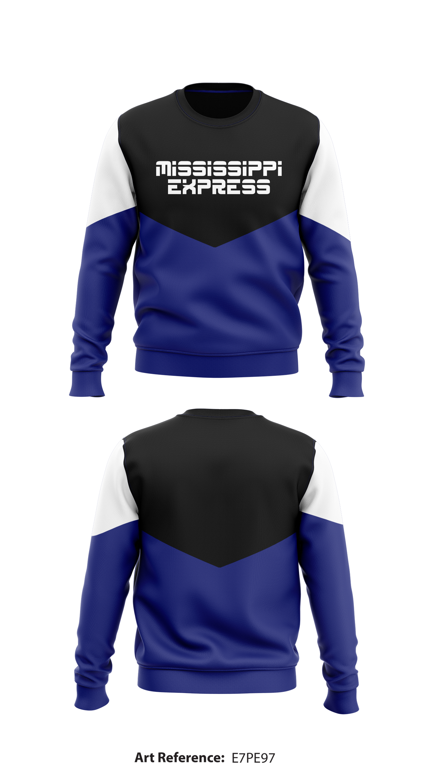 Mississippi Express Store 1 Core Men's Crewneck Performance Sweatshirt - e7pE97