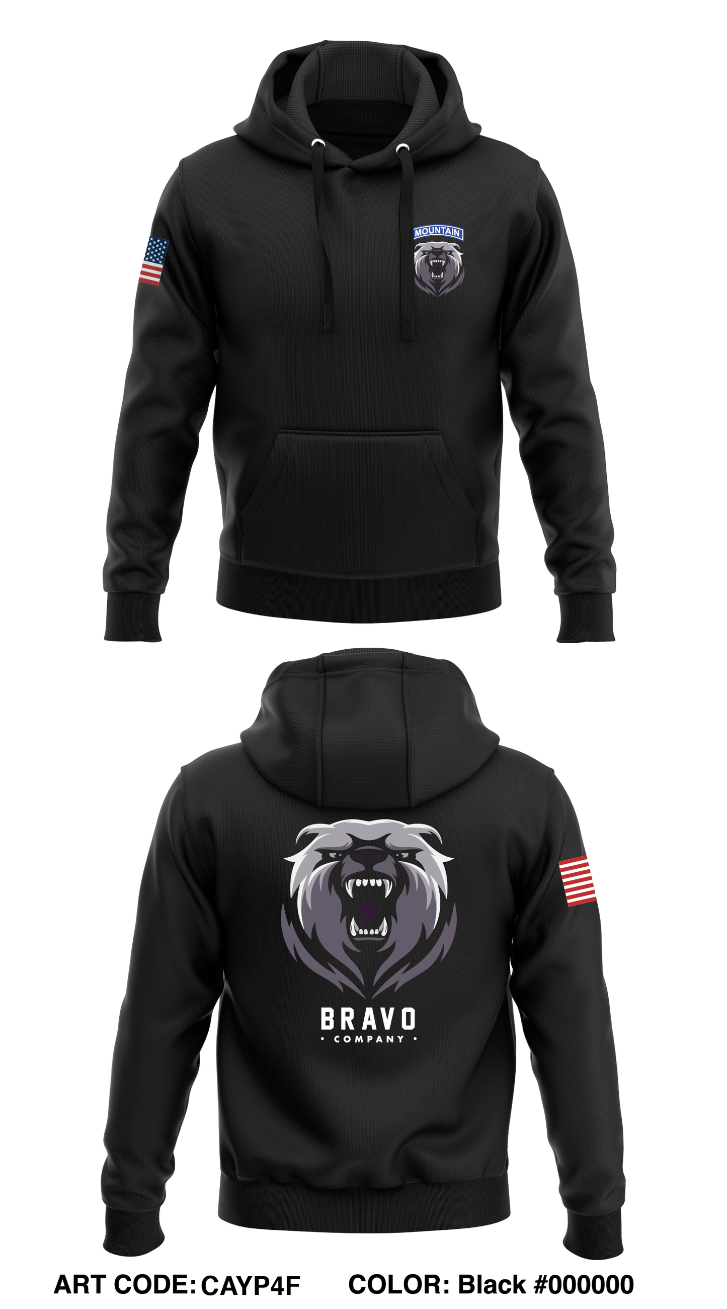 Bravo Company Store 2 Core Men's Hooded Performance Sweatshirt - CAYP4F