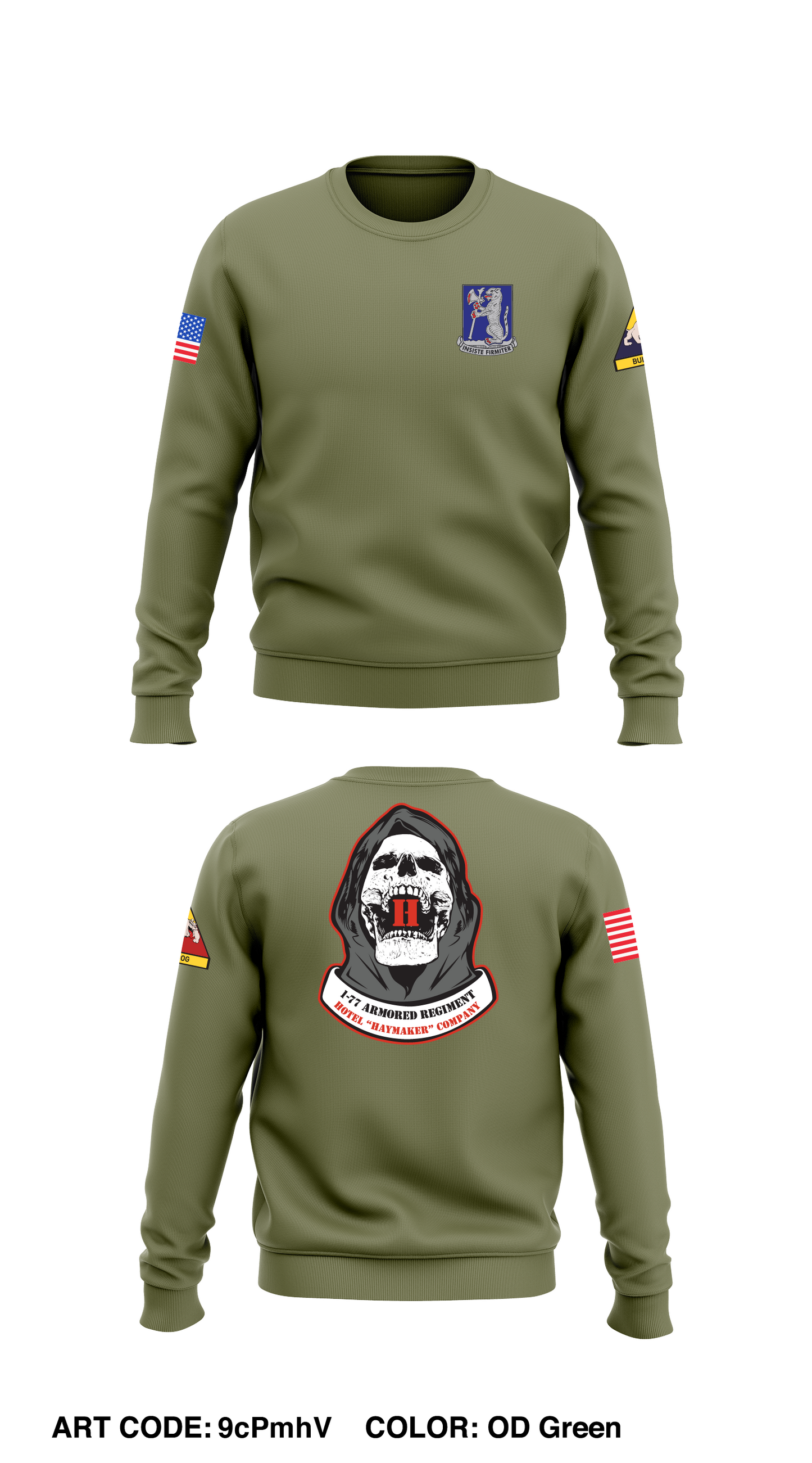 H Co, 1-77 AR Core Men's Crewneck Performance Sweatshirt - 9cPmhV