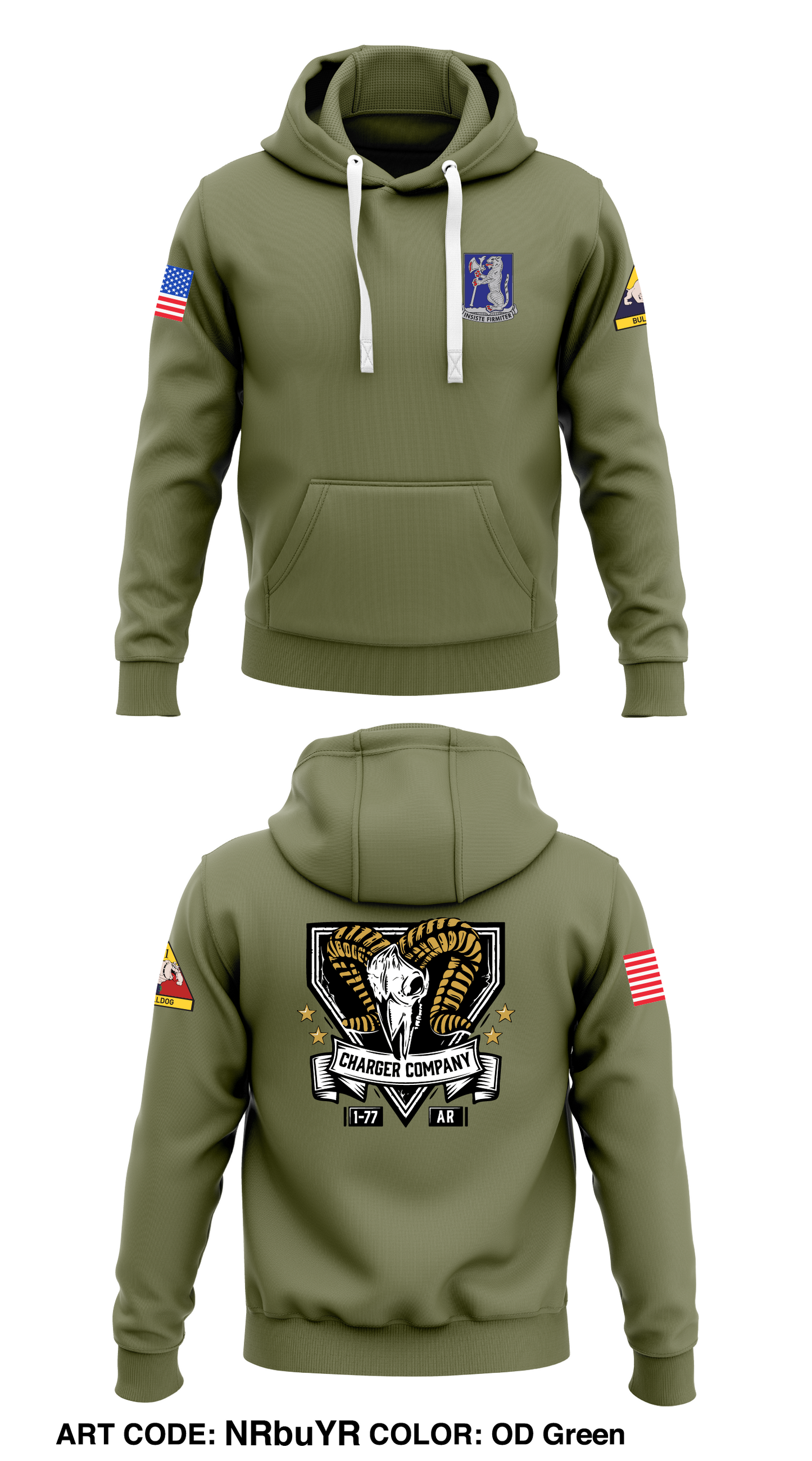 Charger Co, 1-77 AR Core Men's Hooded Performance Sweatshirt - NRbuYR