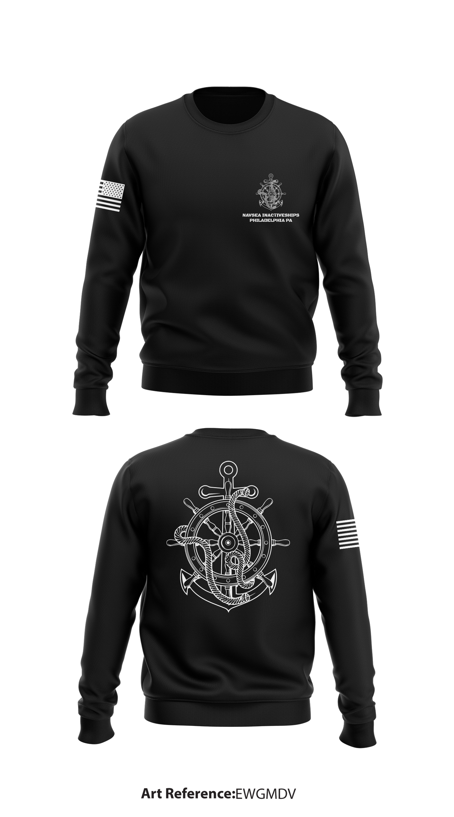 NAVSEA INACTIVESHIPS PHILADELPHIA PA Store 1 Core Men's Crewneck Performance Sweatshirt - eWgmDV