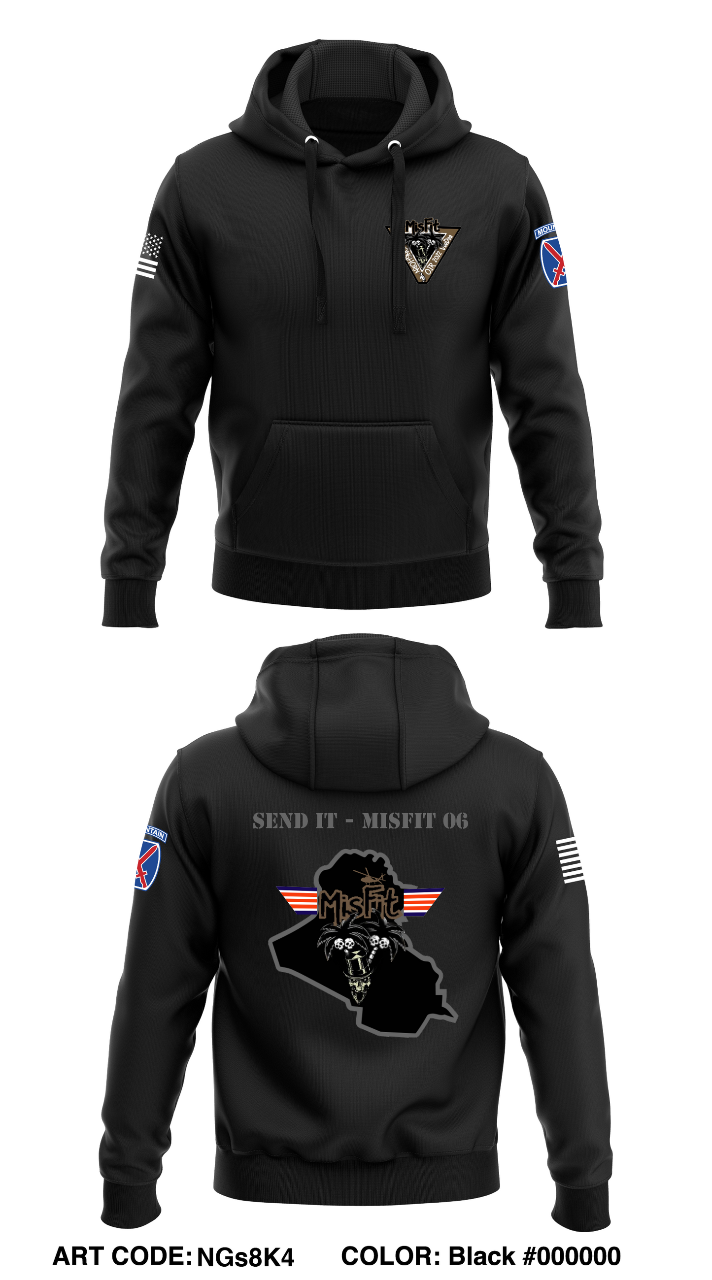 A Co, 2-1 AHB, 1th CAB Core Men's Hooded Performance Sweatshirt - NGs8K4