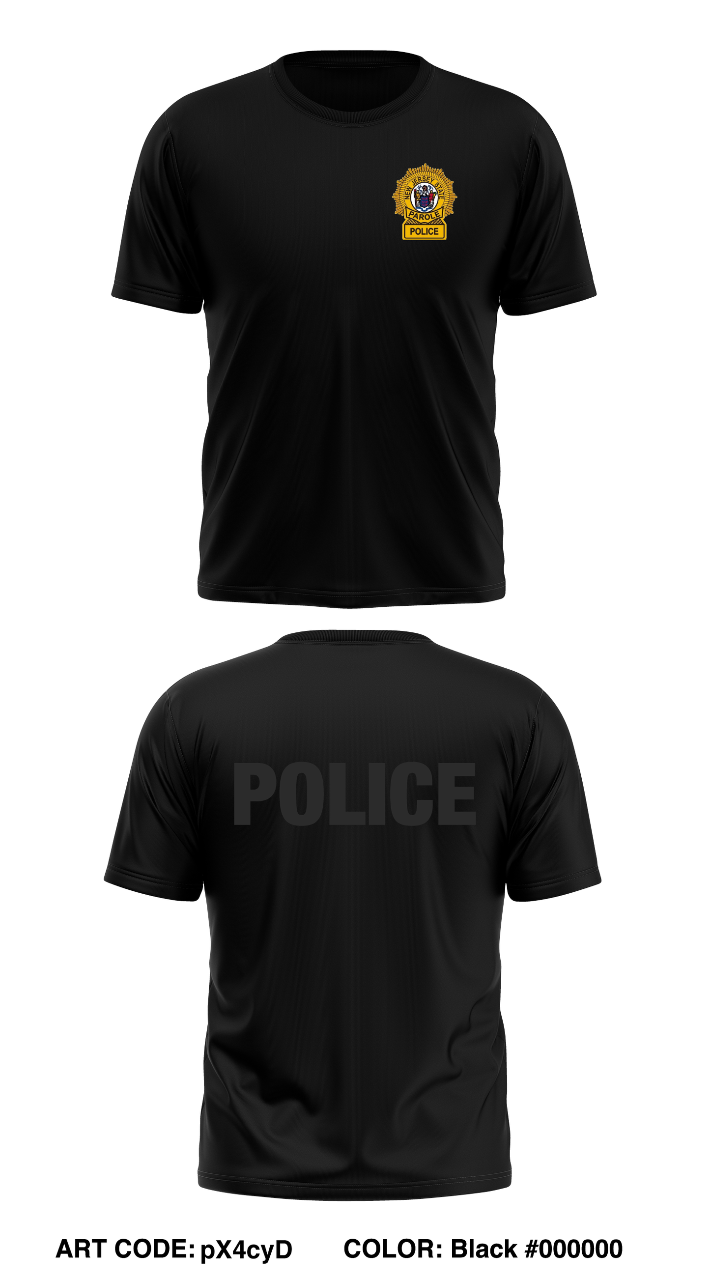 NJ State Parole Police Performance Short Sleeve Core Men's SS Performance Tee - pX4cyD