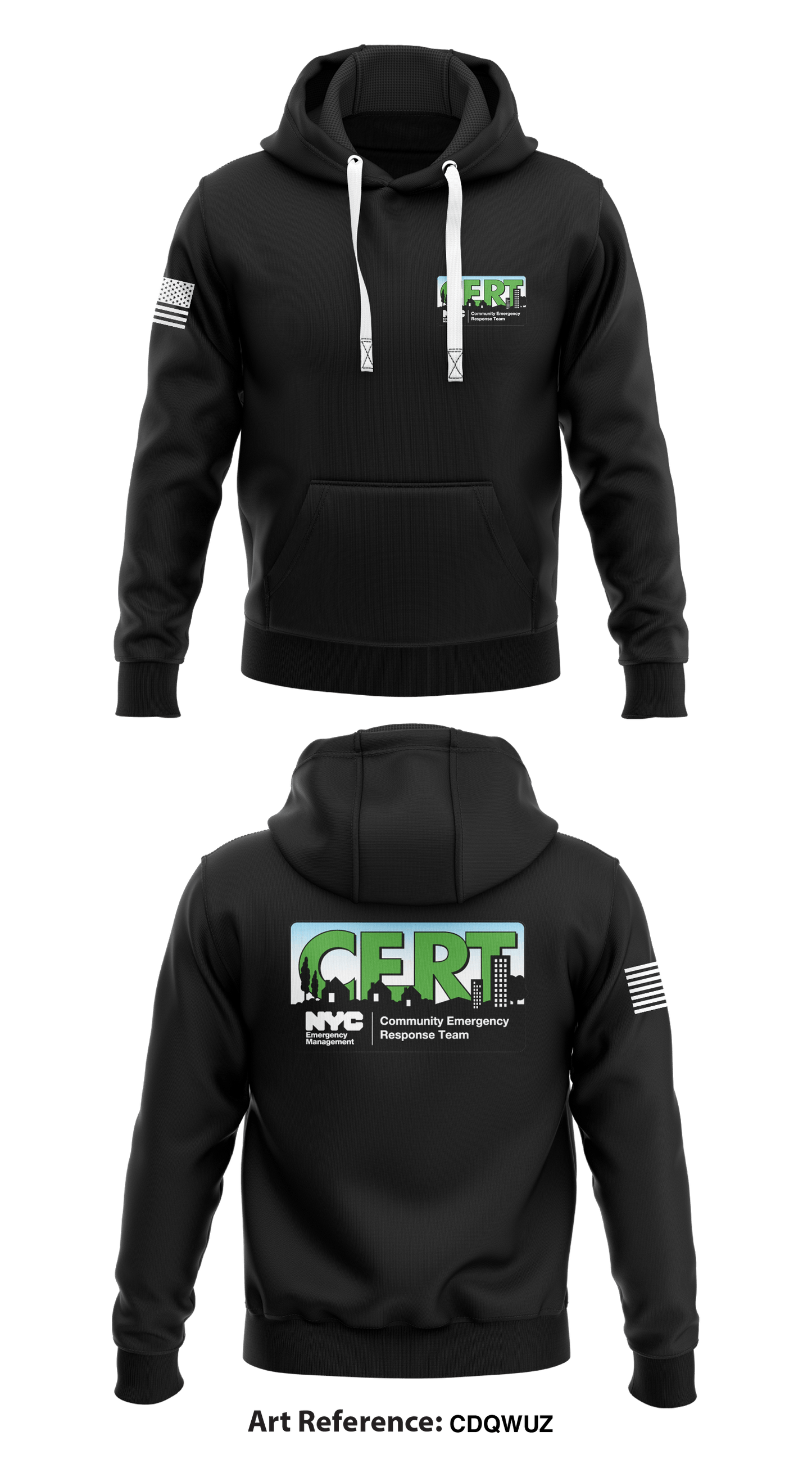 NYC Emergency Management CERT Store 1 Core Men's Hooded Performance Sweatshirt - CdqWuz