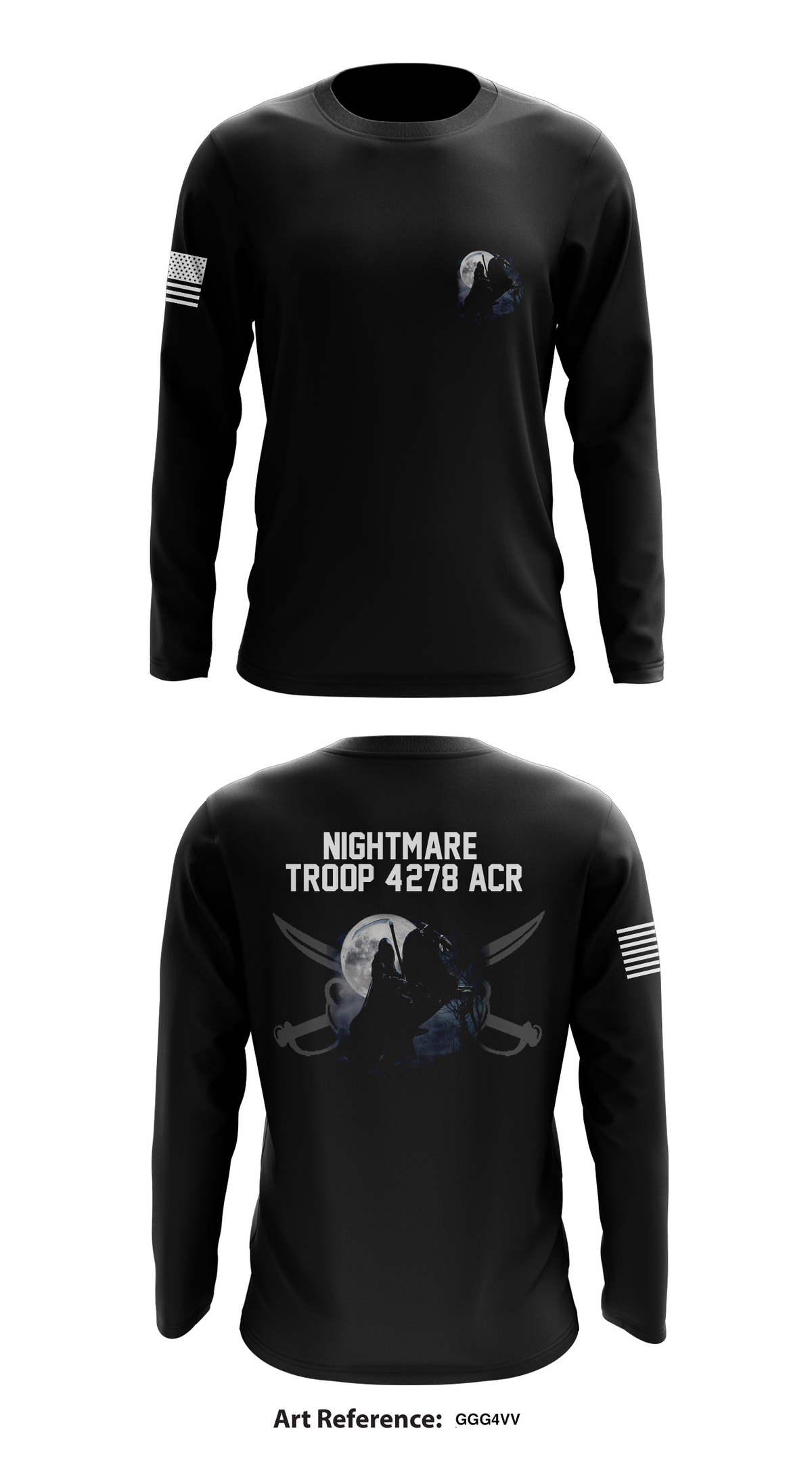 Nightmare Troop 4/278 ACR Store 1 Core Men's LS Performance Tee - ggG4vV