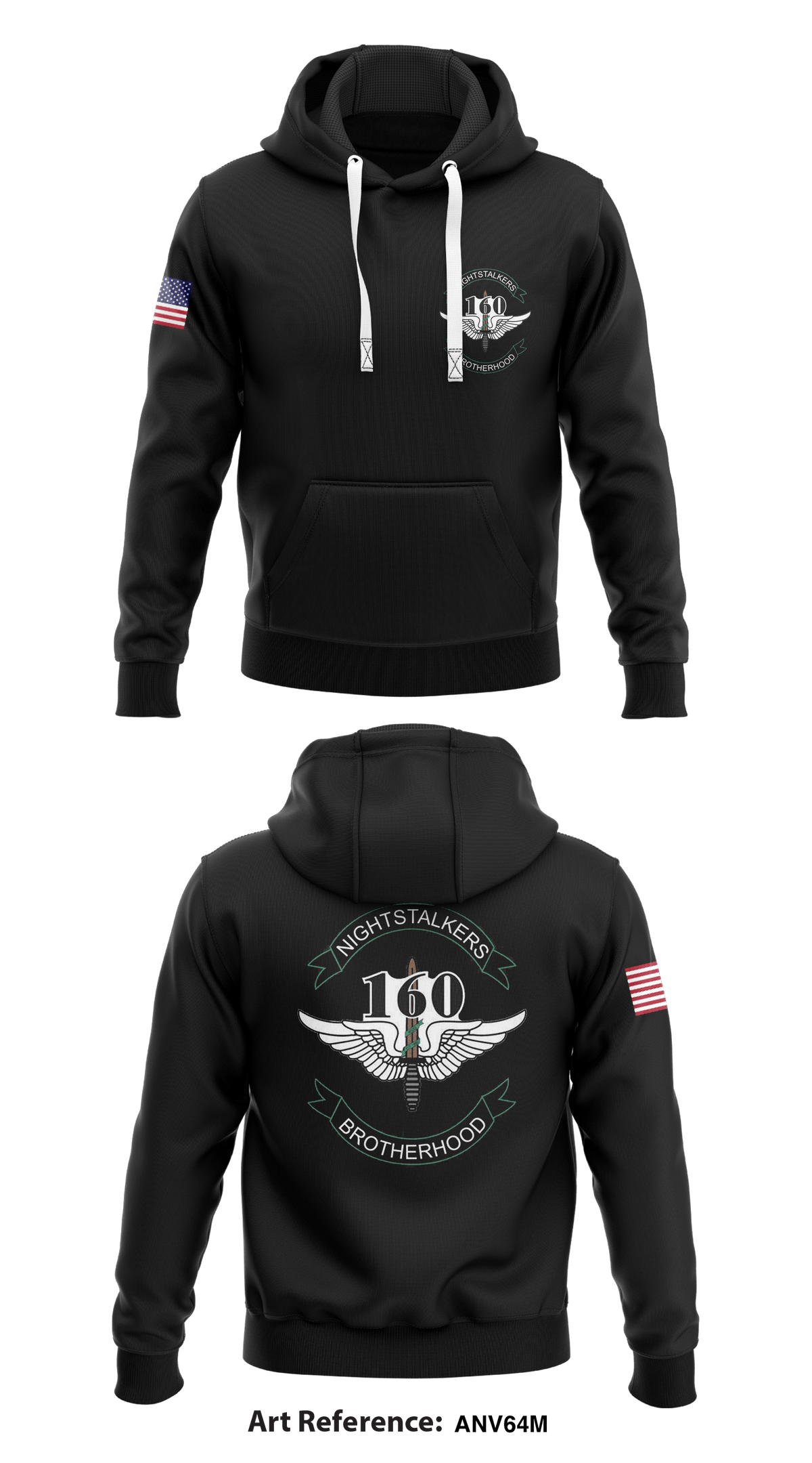 NIGHTSTALKERS BROTHERHOOD Store 1 Core Men's Hooded Performance Sweatshirt - ANV64m
