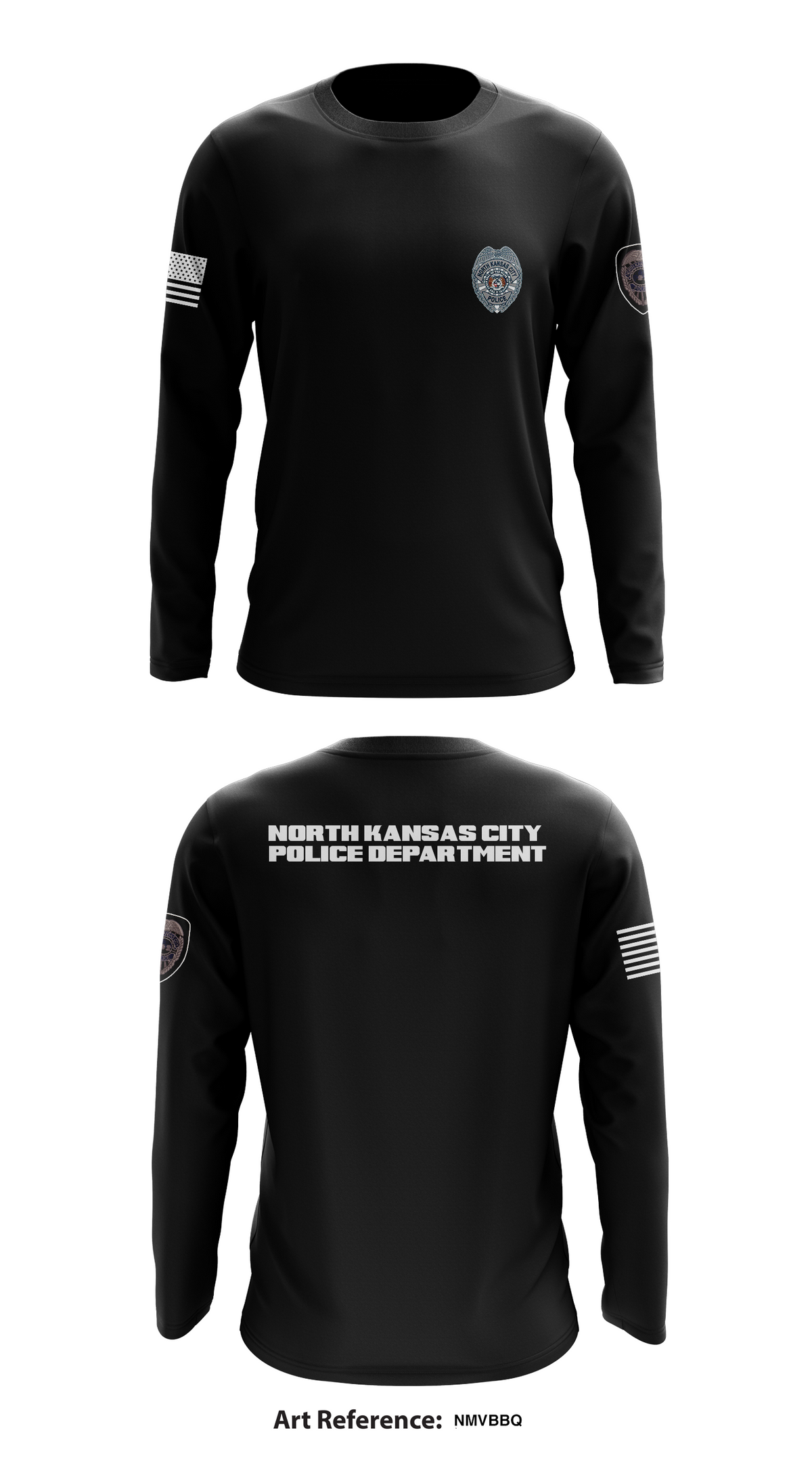 North Kansas City Police Department Store 1 Core Men's LS Performance Tee - NMVbBQ