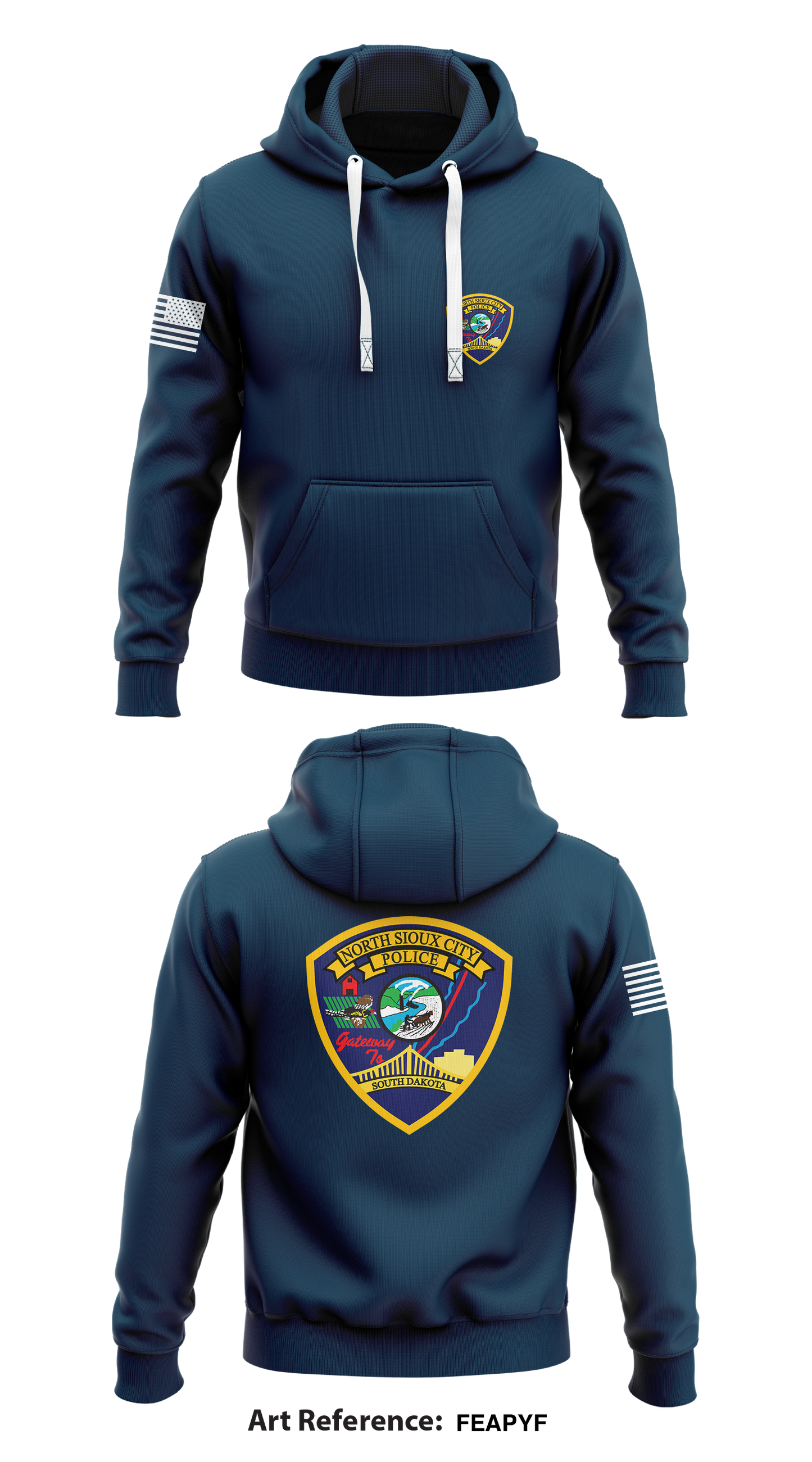 North Sioux City Police Department Store 1 Core Men's Hooded Performance Sweatshirt - FEApyf