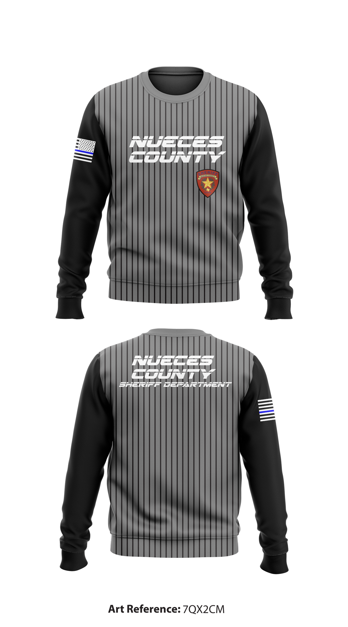 Nueces County sheriff department Store 1 Core Men's Crewneck Performance Sweatshirt - 7QX2cM