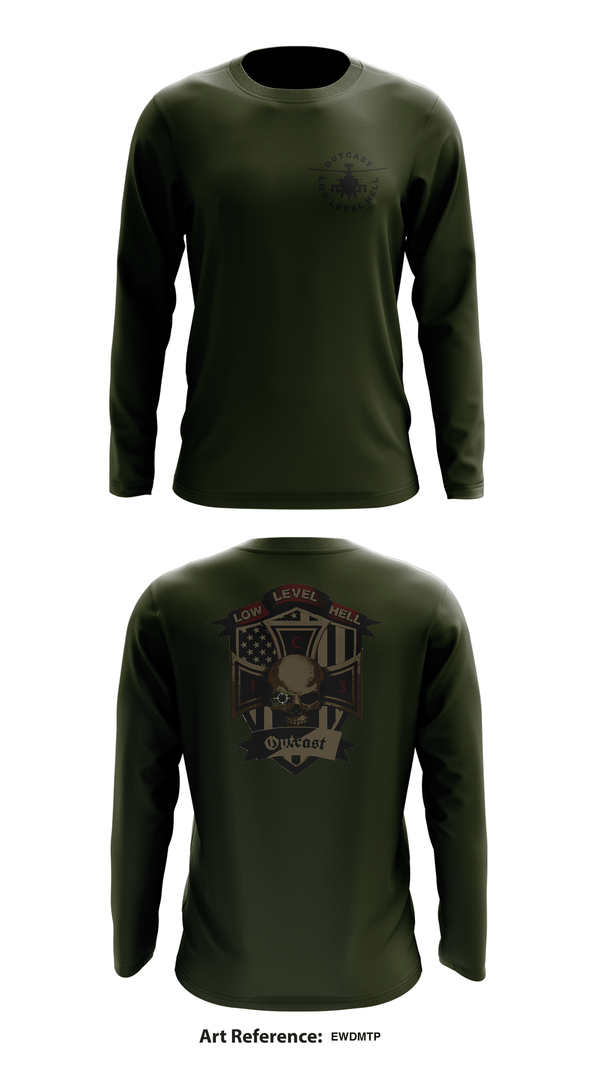 Outcast Company Store 1 Core Men's LS Performance Tee - EWdmTP