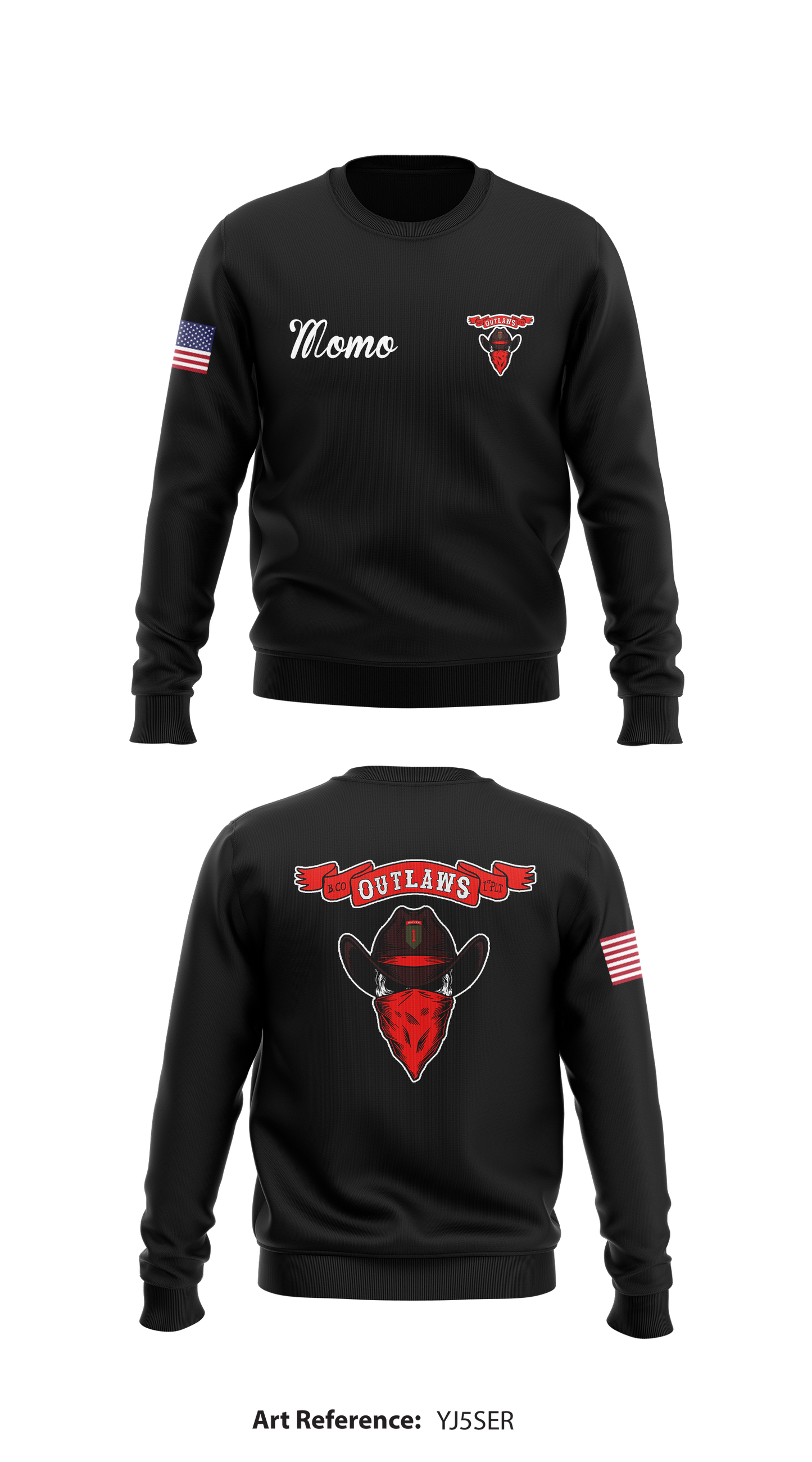 Outlaws Core Men's Crewneck Performance Sweatshirt - q7AgDG