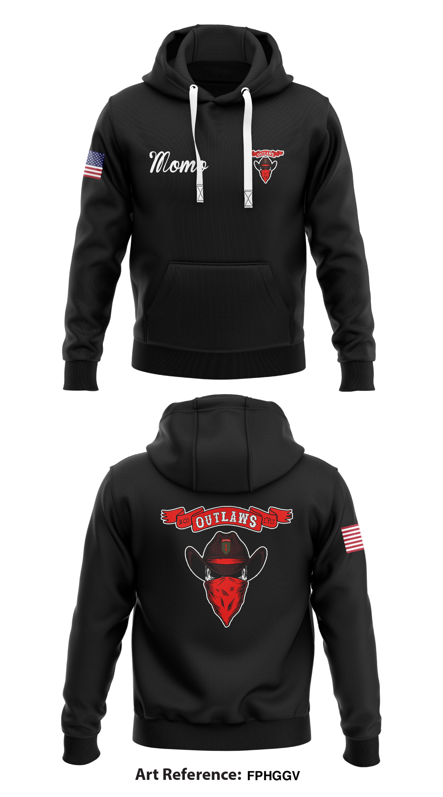 Outlaws Core Men's Hooded Performance Sweatshirt - fpHGGV
