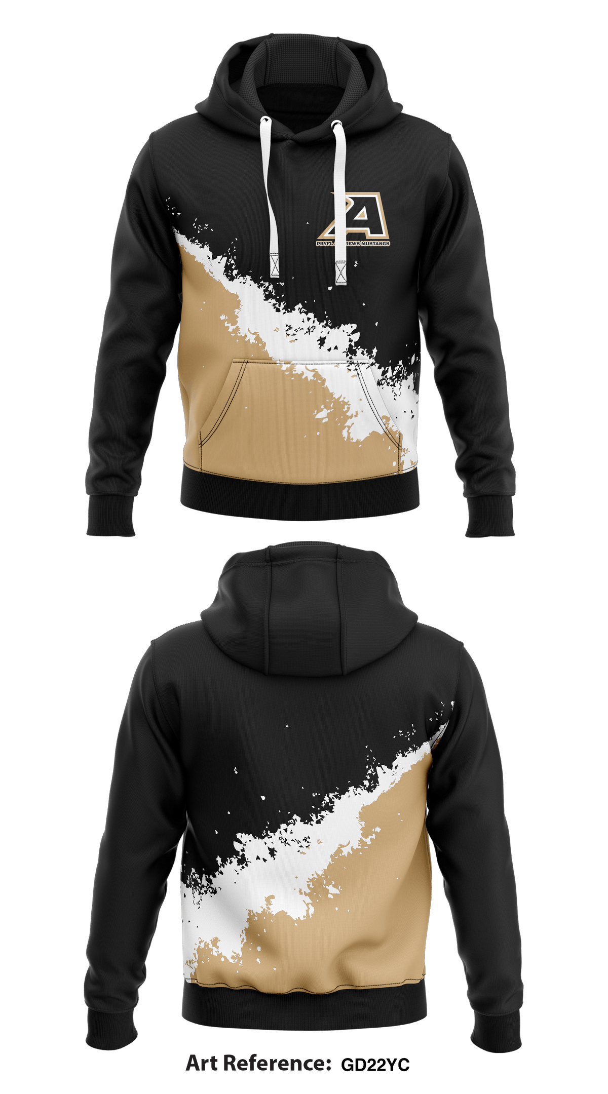 PBYFL Andrews Mustangs Core Men's Hooded Performance Sweatshirt - gD22Yc