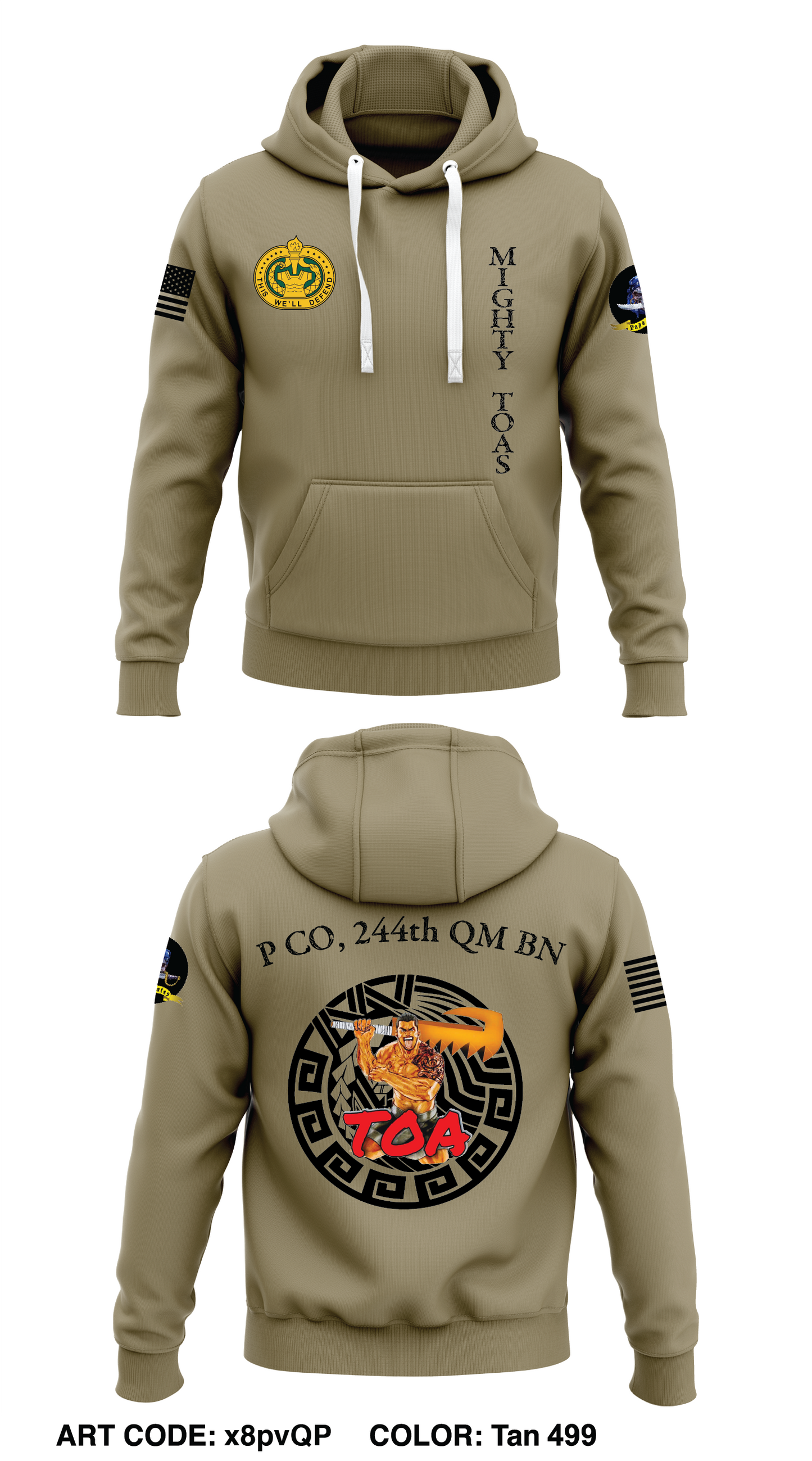 P Co, 244 QM BN Store 1 Core Men's Hooded Performance Sweatshirt - x8pvQP