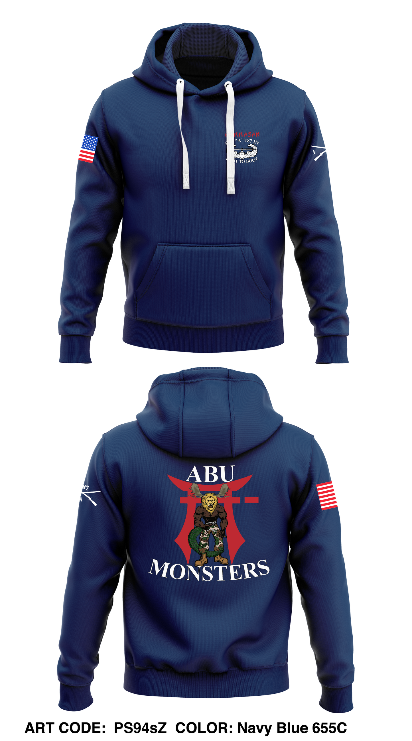 A CO, 1-187 IN, 3BCT, 11 ABN (AASLT) Core Men's Hooded Performance Sweatshirt - PS94sZ