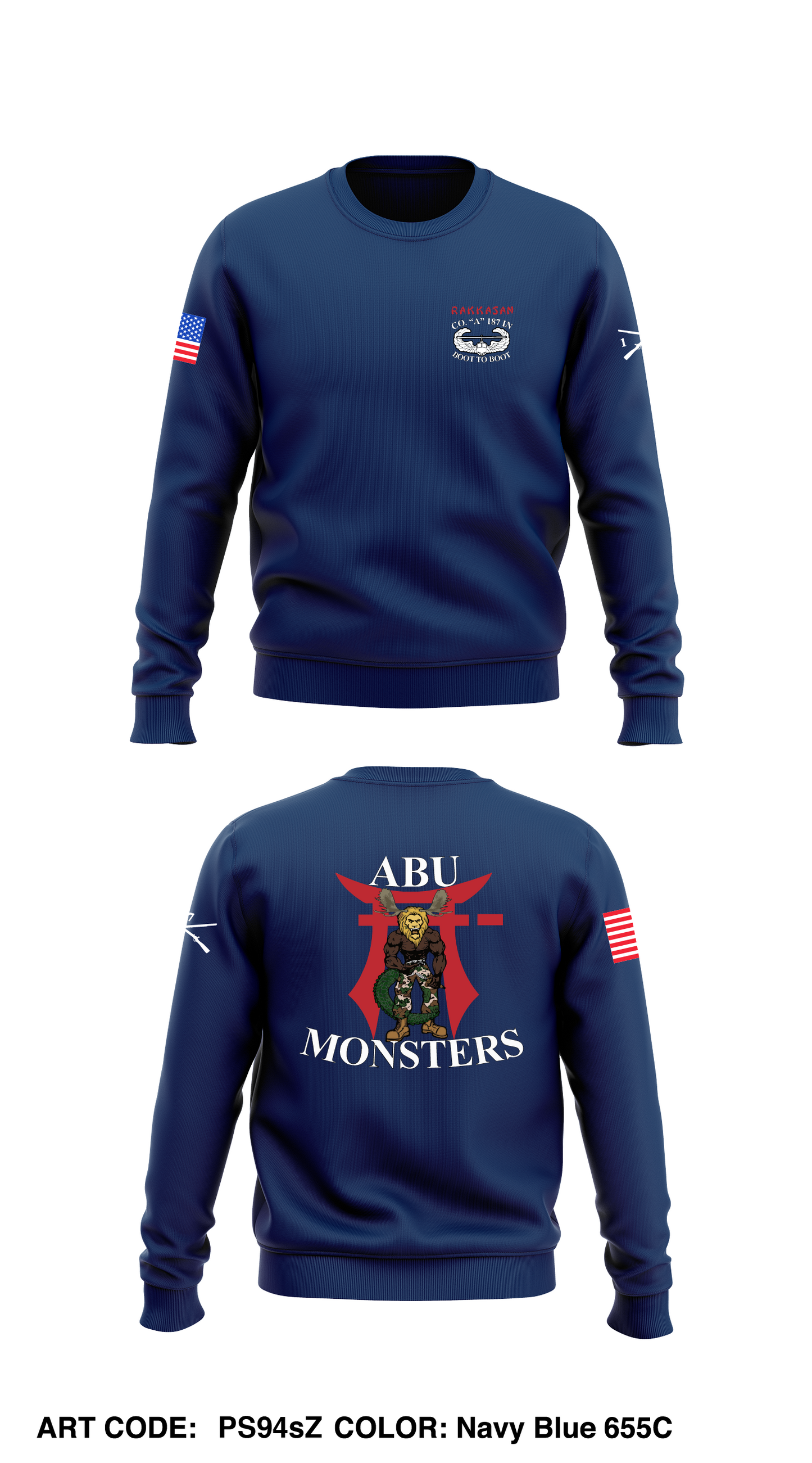 A CO, 1-187 IN, 3BCT, 101 ABN (AASLT) Core Men's Crewneck Performance Sweatshirt - PS94sZ