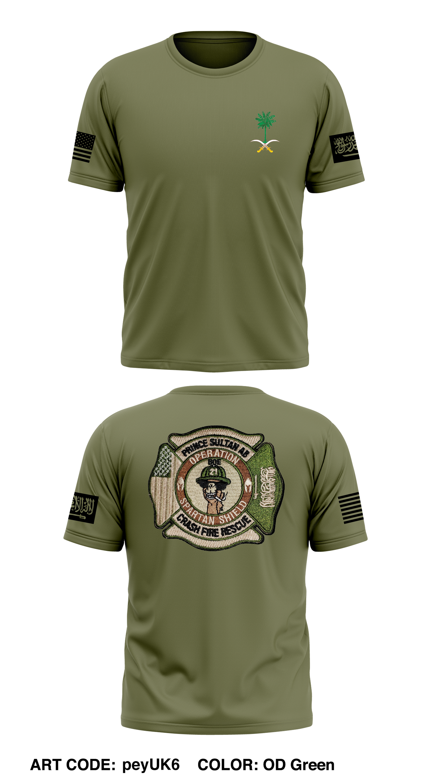 PSAB Fire Department Store 1 Core Men's SS Performance Tee - peyUK6