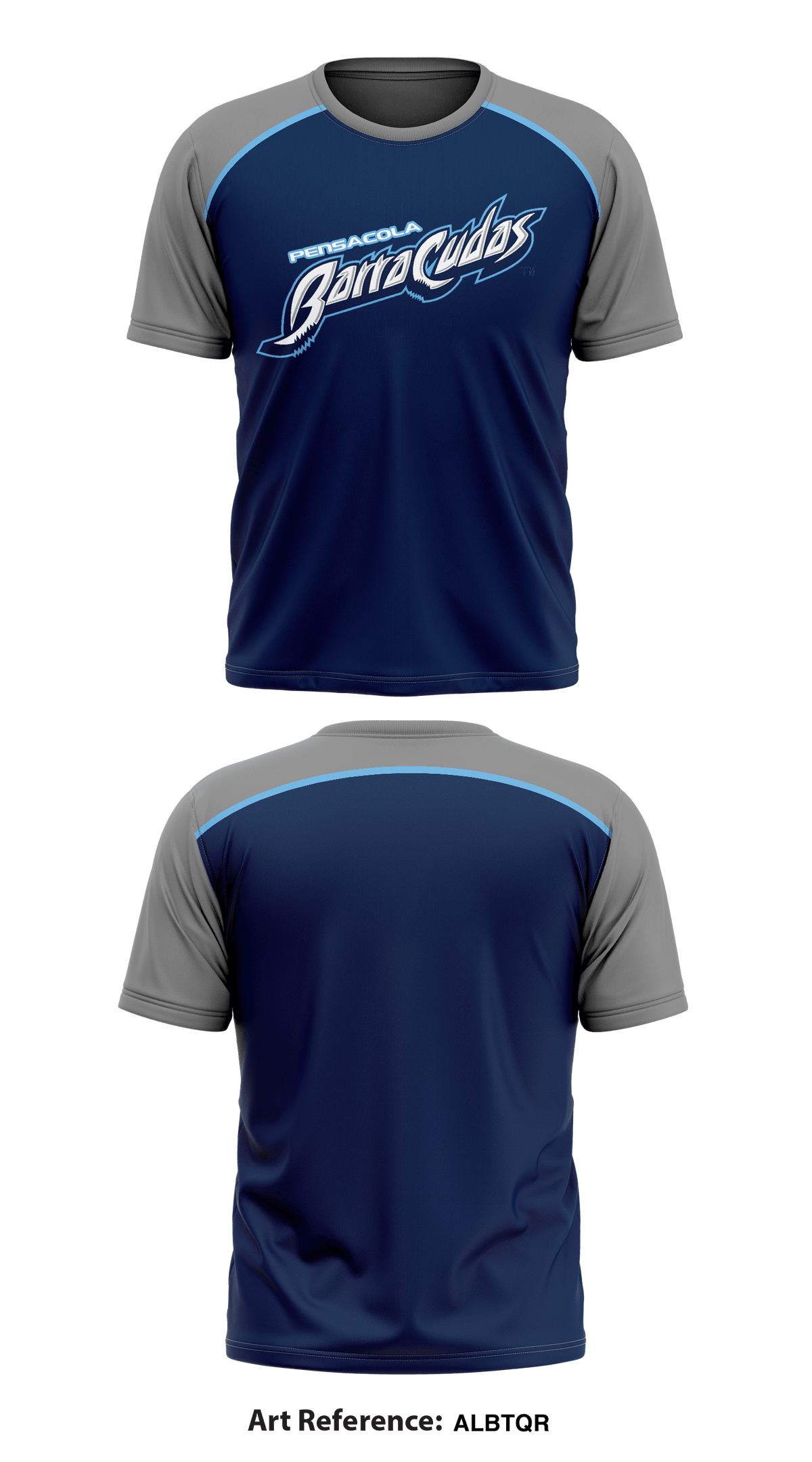 Pensacola Barracudas Core Men's SS Performance Tee - ALBtqr