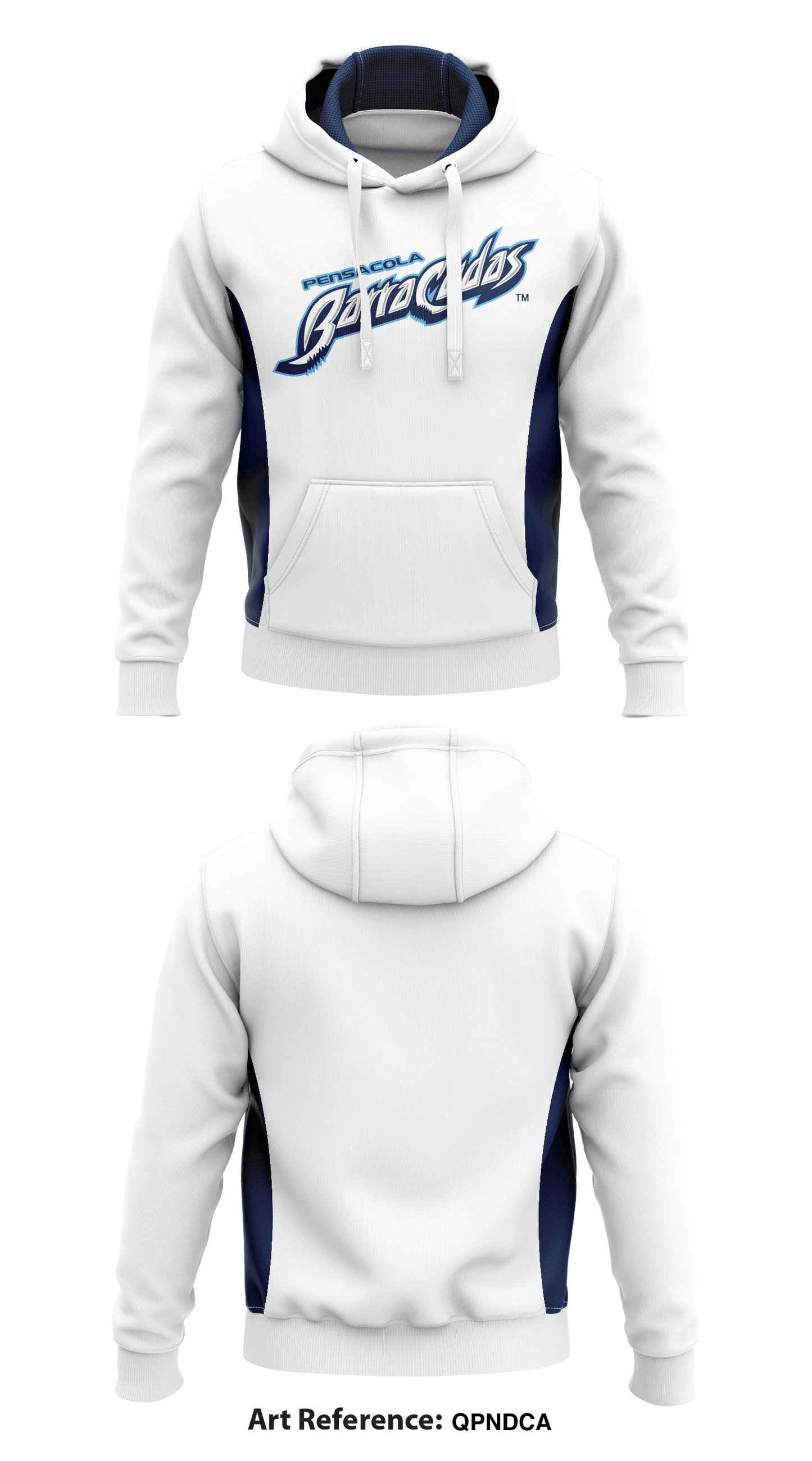 Pensacola Barracudas Core Men's Hooded Performance Sweatshirt - QPNdCA