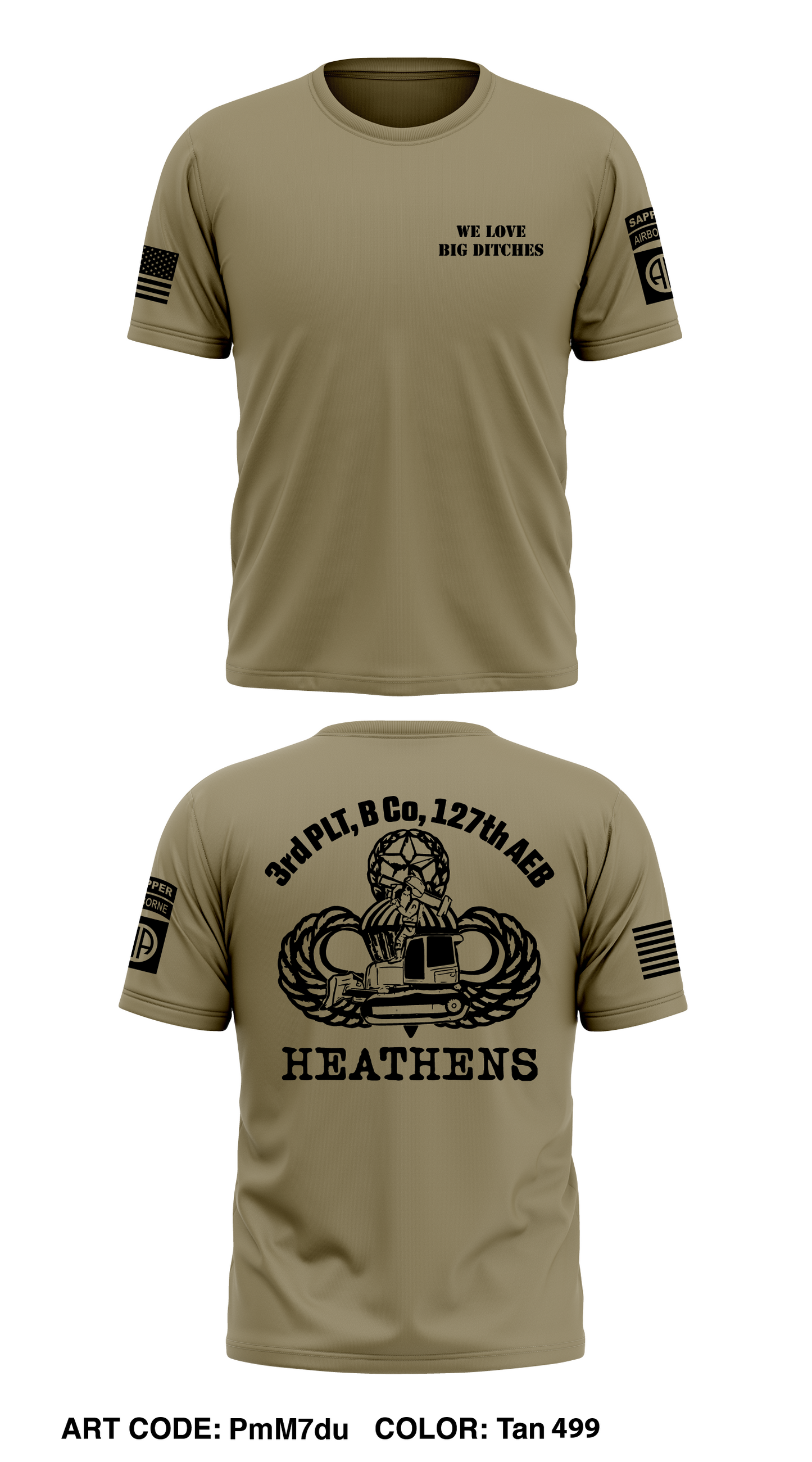 Heathens 127th AEB Core Men's SS Performance Tee - PmM7du